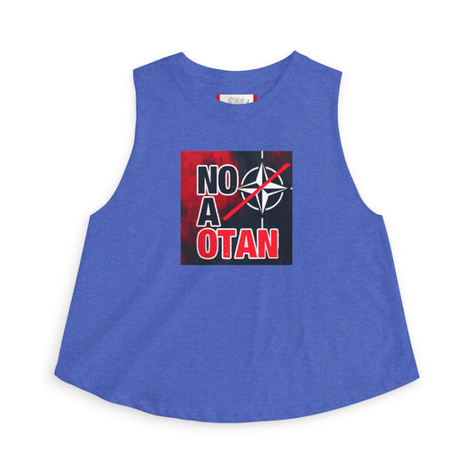 Crop Top — "NO A OTAN" Women's Red/Spanish