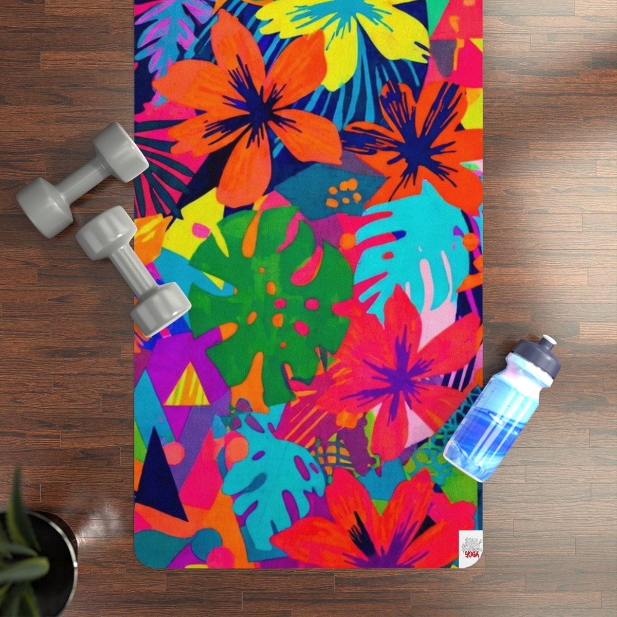 Illegal Floral Yoga Mat — Non-Slipl Pianted Plant Design