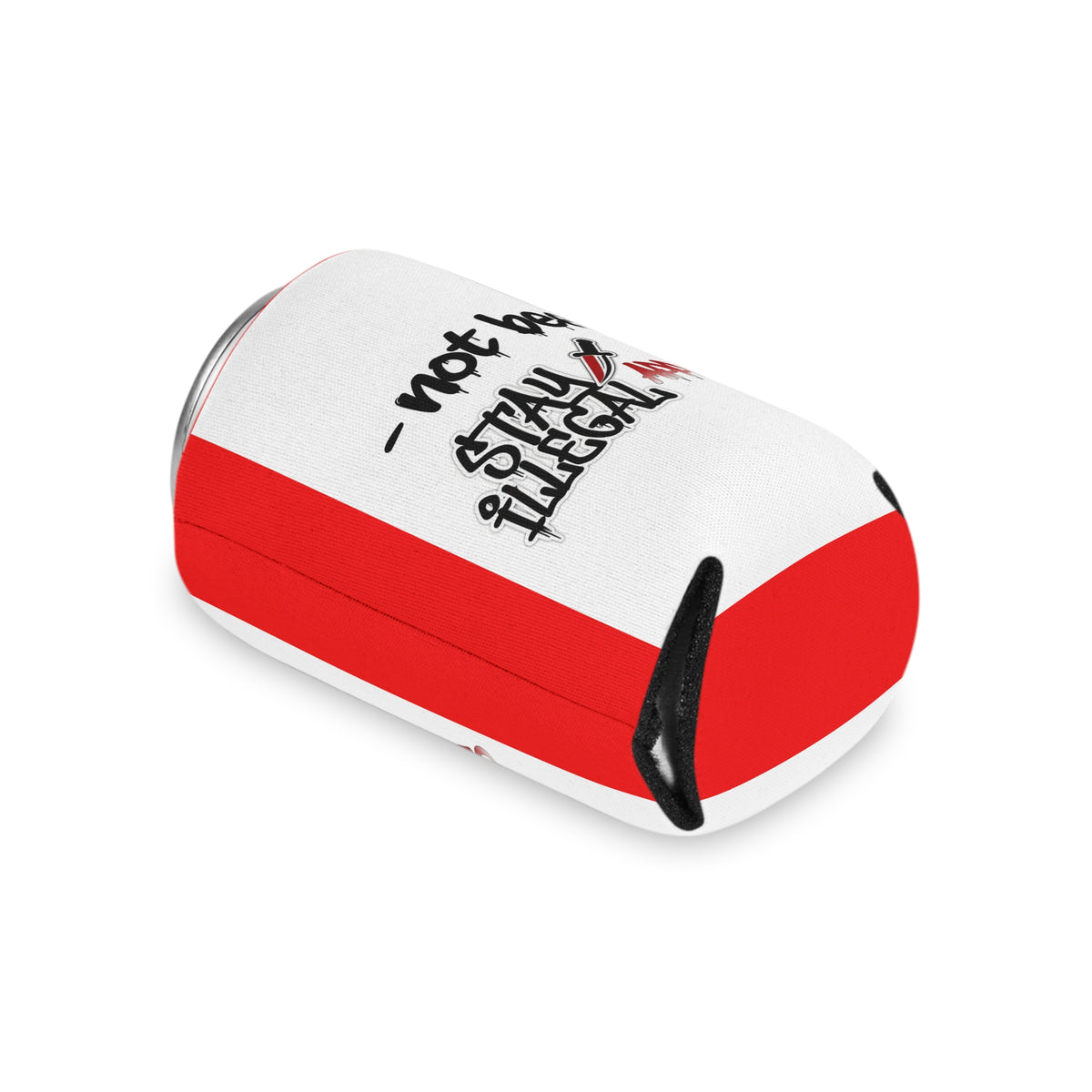 Illegal Can Cooler — “My Beer" Red Accent Beer Cooler