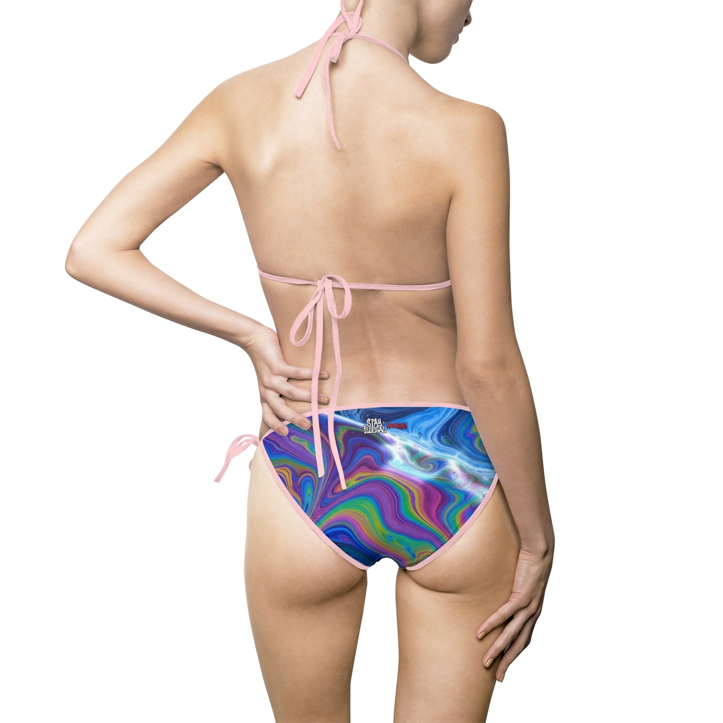 Stay Illegal Women's Colour Trim -Shimmer Triangle Bikini