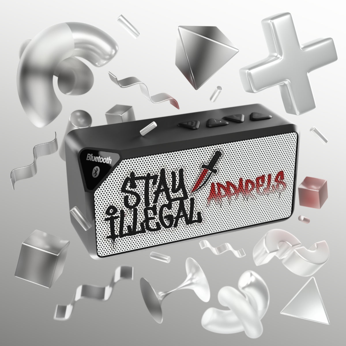 Bluetooth Speaker — Stay Illegal Graffiti Design 1