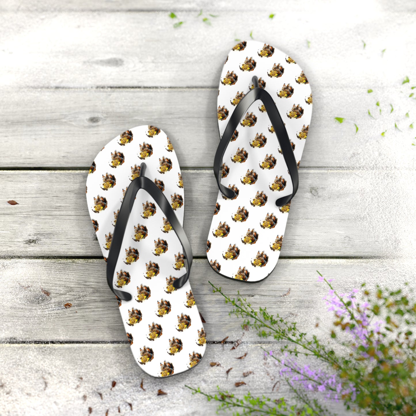 BitCoin Squirrel Flip Flops – Protest Finance