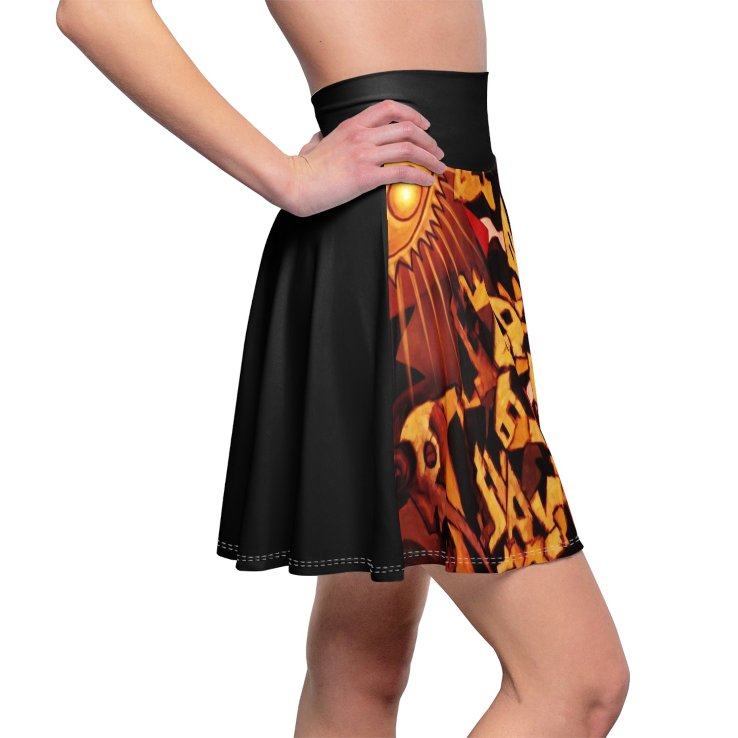Women's Skater Skirt — Gaza Skyline Warm