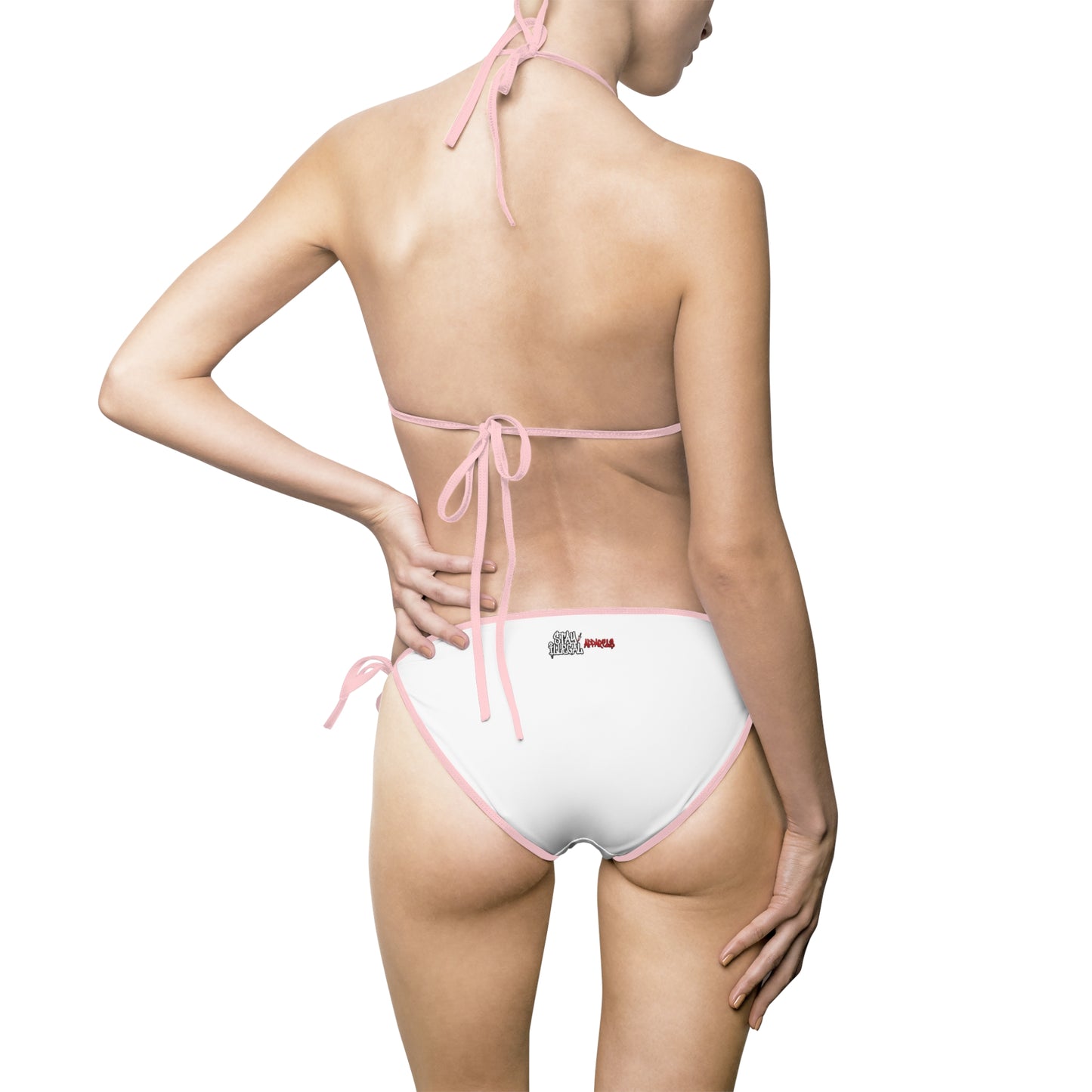 Stay Illegal Women's Colour Trim -White Triangle Bikini
