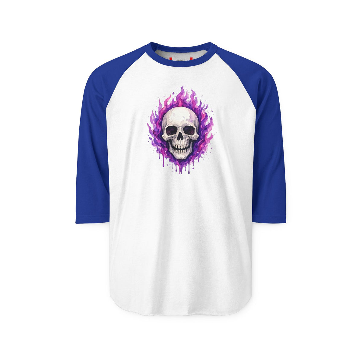 Stay Illegal Raglan 3/4 Sleeve T-Shirt — Purple Skull