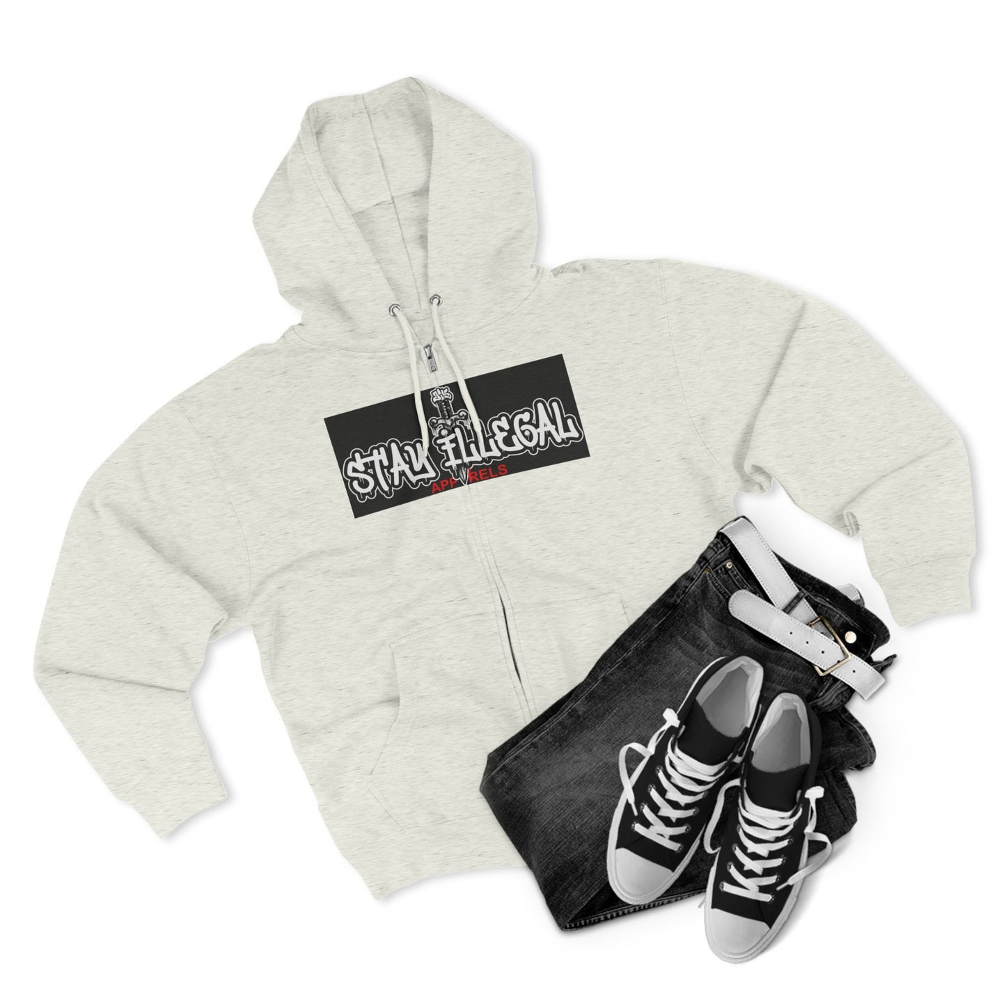 Smiley Drip Face Hoodie — Stay Illegal Zip Hoodie