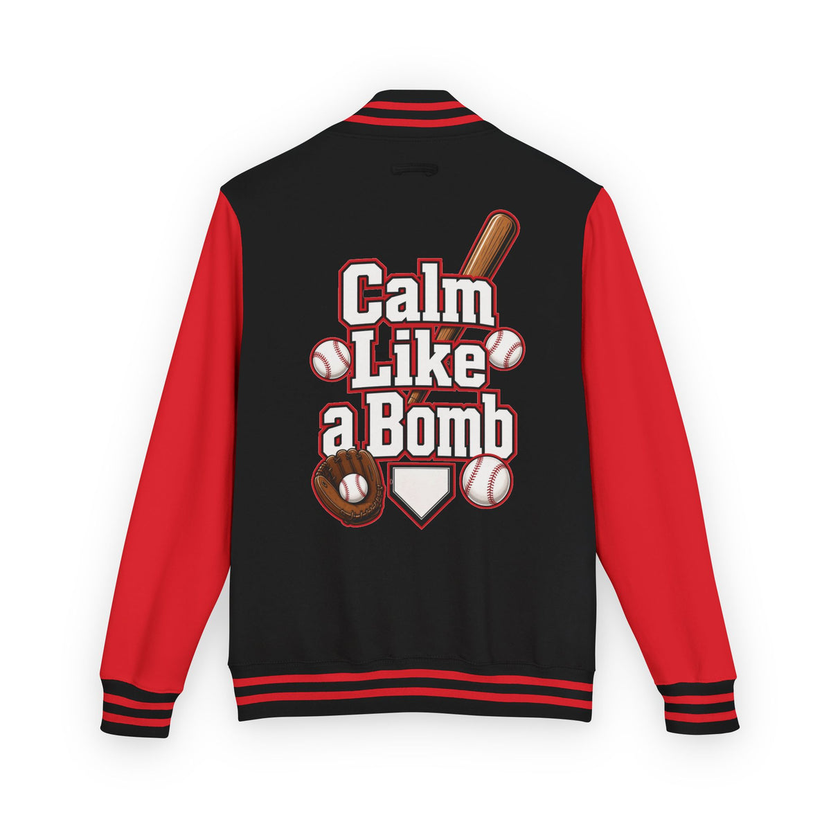Stay Illegal Varsity Bomber Jacket - Calm Like a Bomb 00 (Plain-Sleeve)