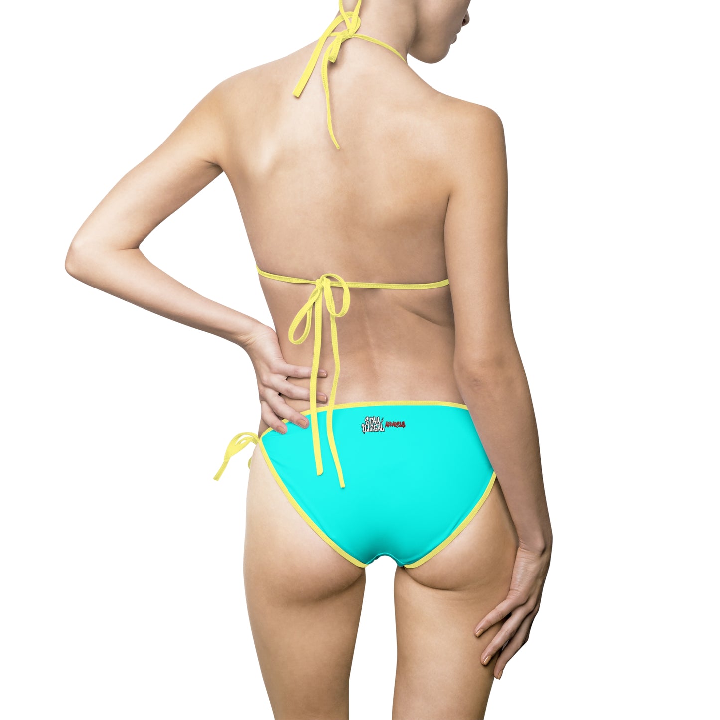 Stay Illegal Women's Colour Trim -Turquoise Triangle Bikini