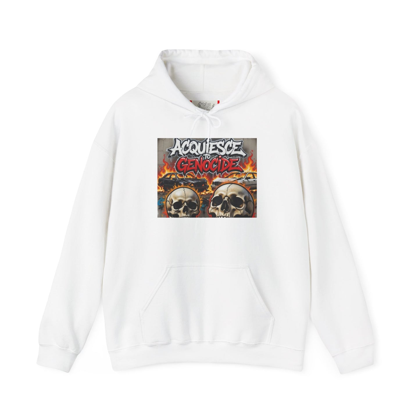 Stay Illegal Graffiti Hoodie - Acquiesce To Genocide