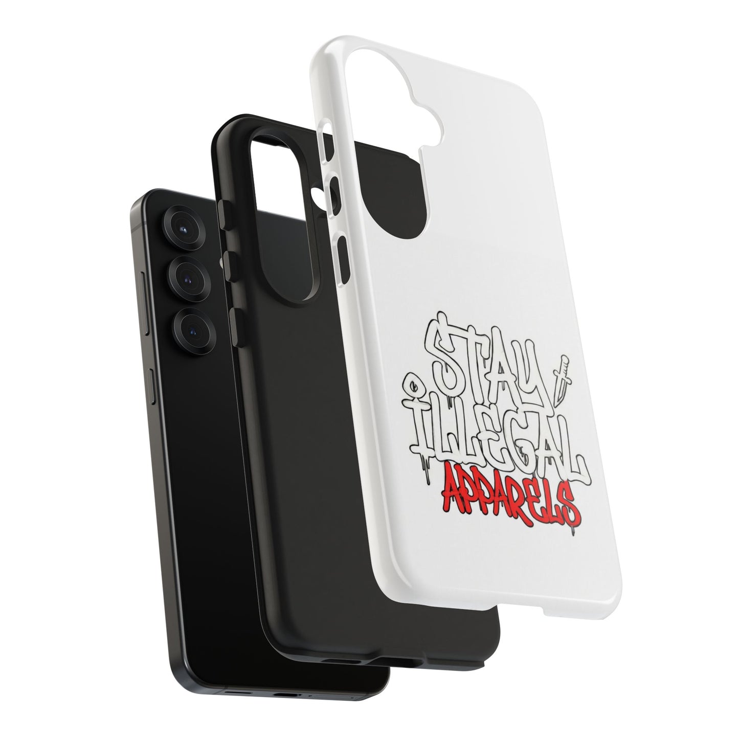 Coque de téléphone Stay Illegal - Blanc/Rouge robuste
