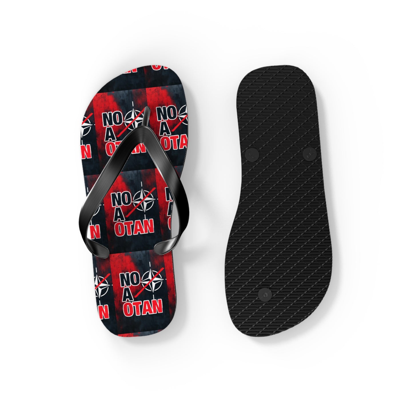 NO A OTAN Flip Flops – Red Protest