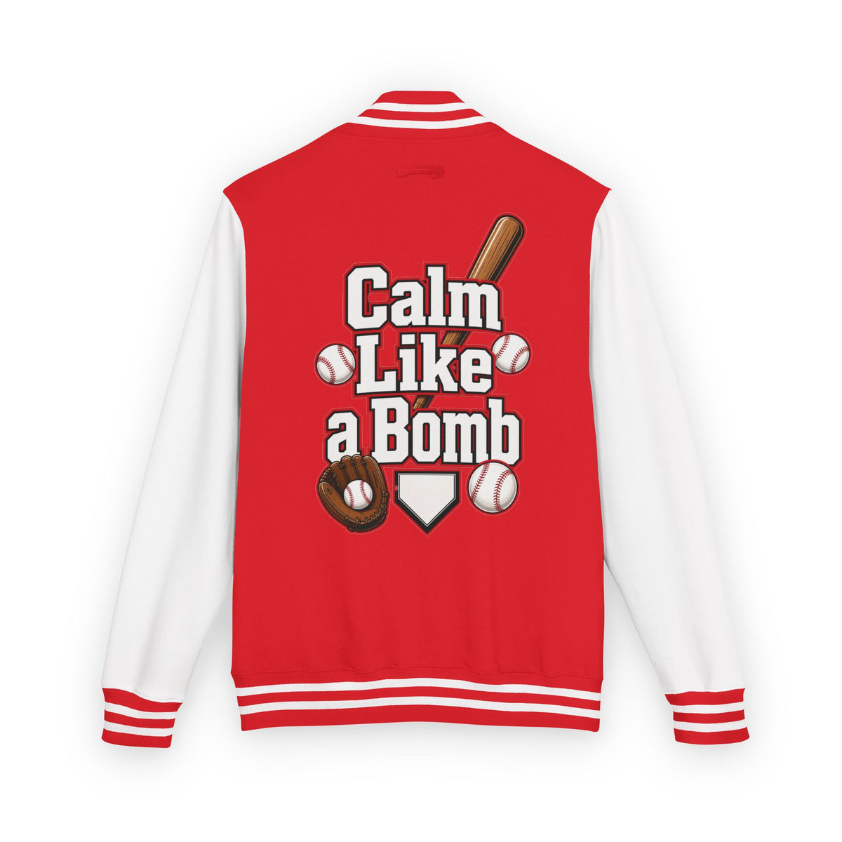 Stay Illegal Varsity Bomber Jacket - Calm Like a Bomb 00 (Plain-Sleeve)