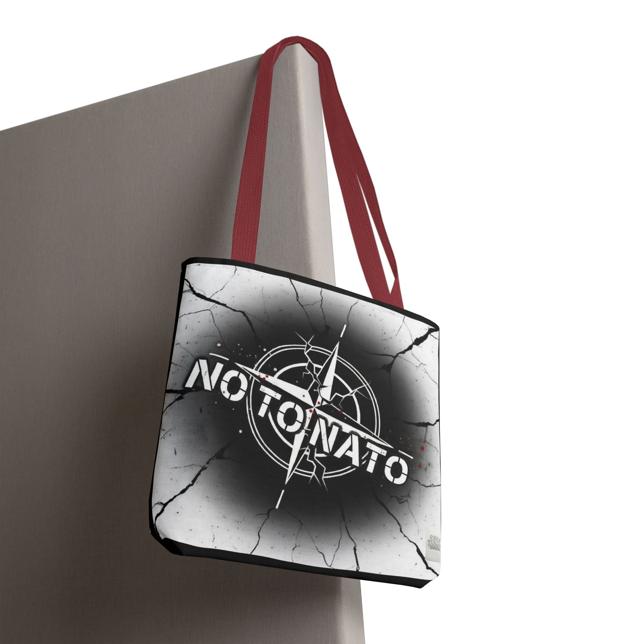 NO TO NATO Black Tote Bag — Anti-NATO English/Russian