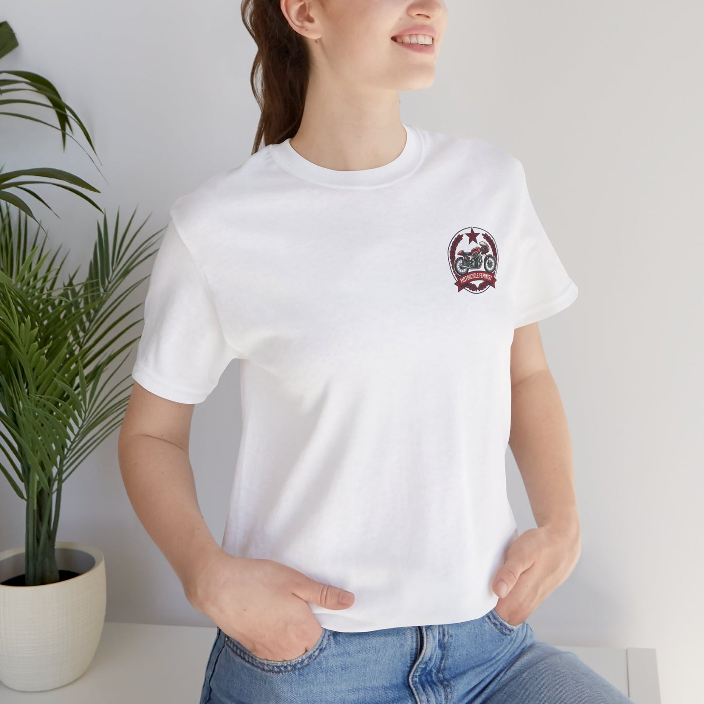 Back Print T‑Shirt — MOTORCYCLE FEMINEST