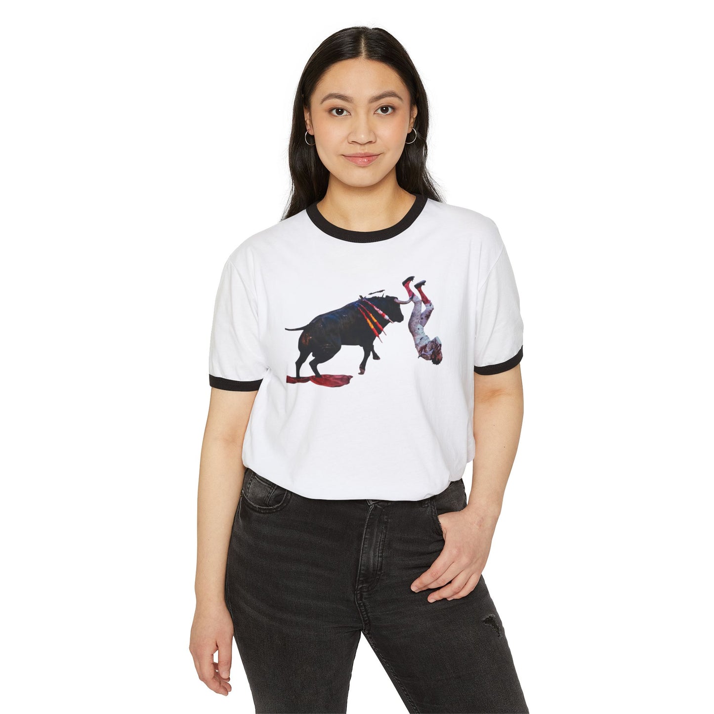 Stay Illegal Ringer T-Shirt — Spanish Bull Horns