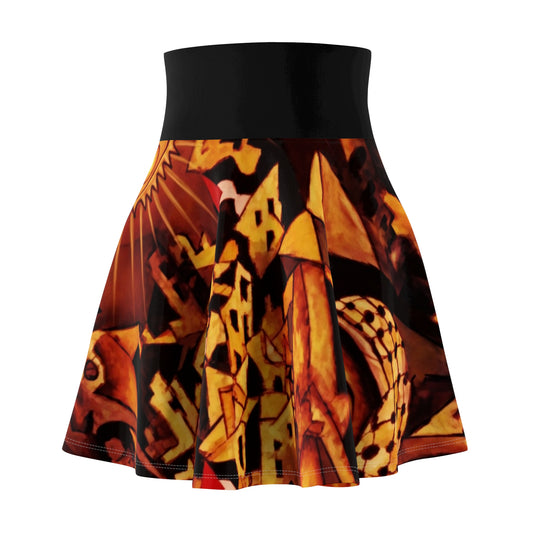 Women's Skater Skirt — Gaza Skyline Warm