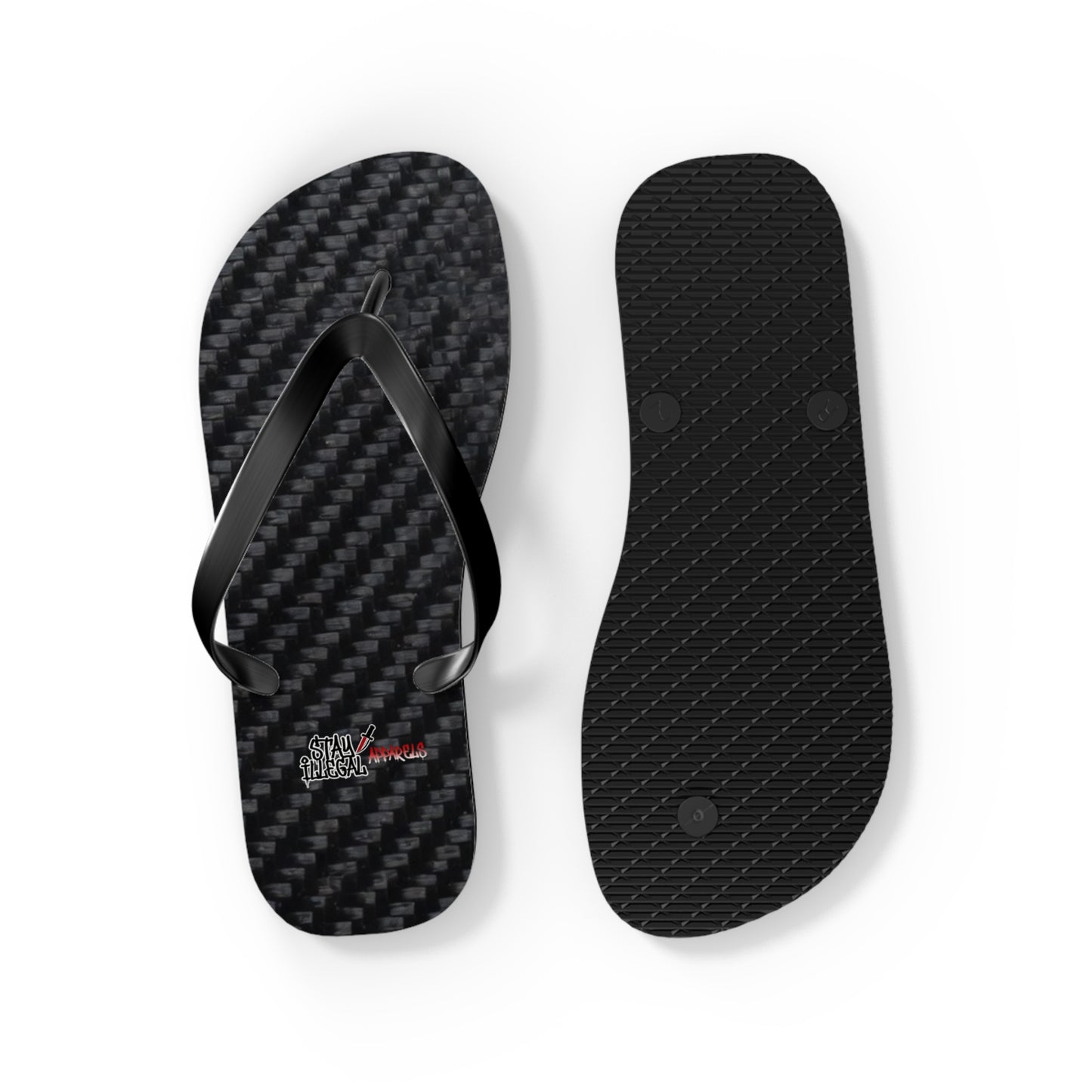 Carbon Fibre Flip Flops – Stay Illegal Black