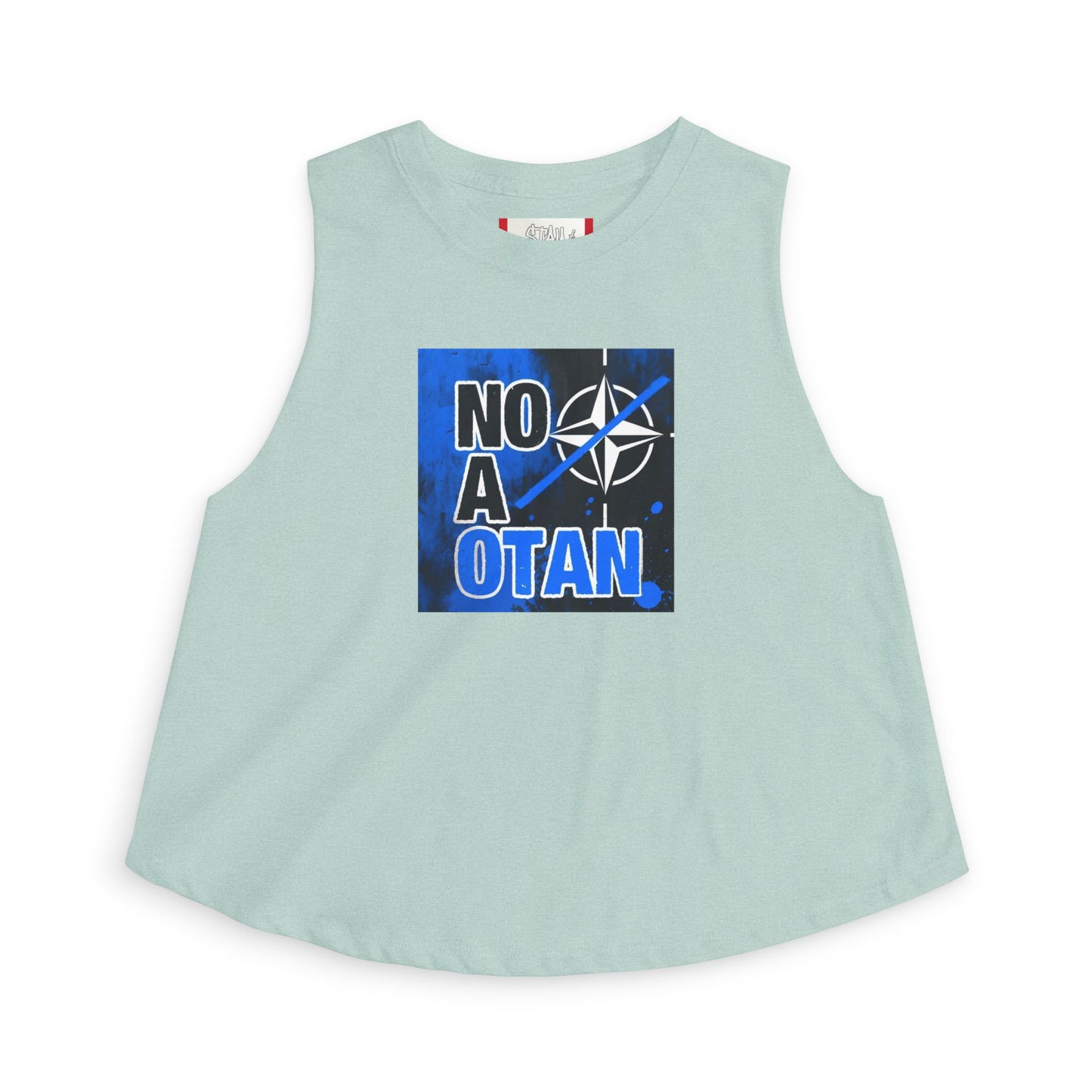 Crop Top — "NO A OTAN" Women's Blue/Spanish
