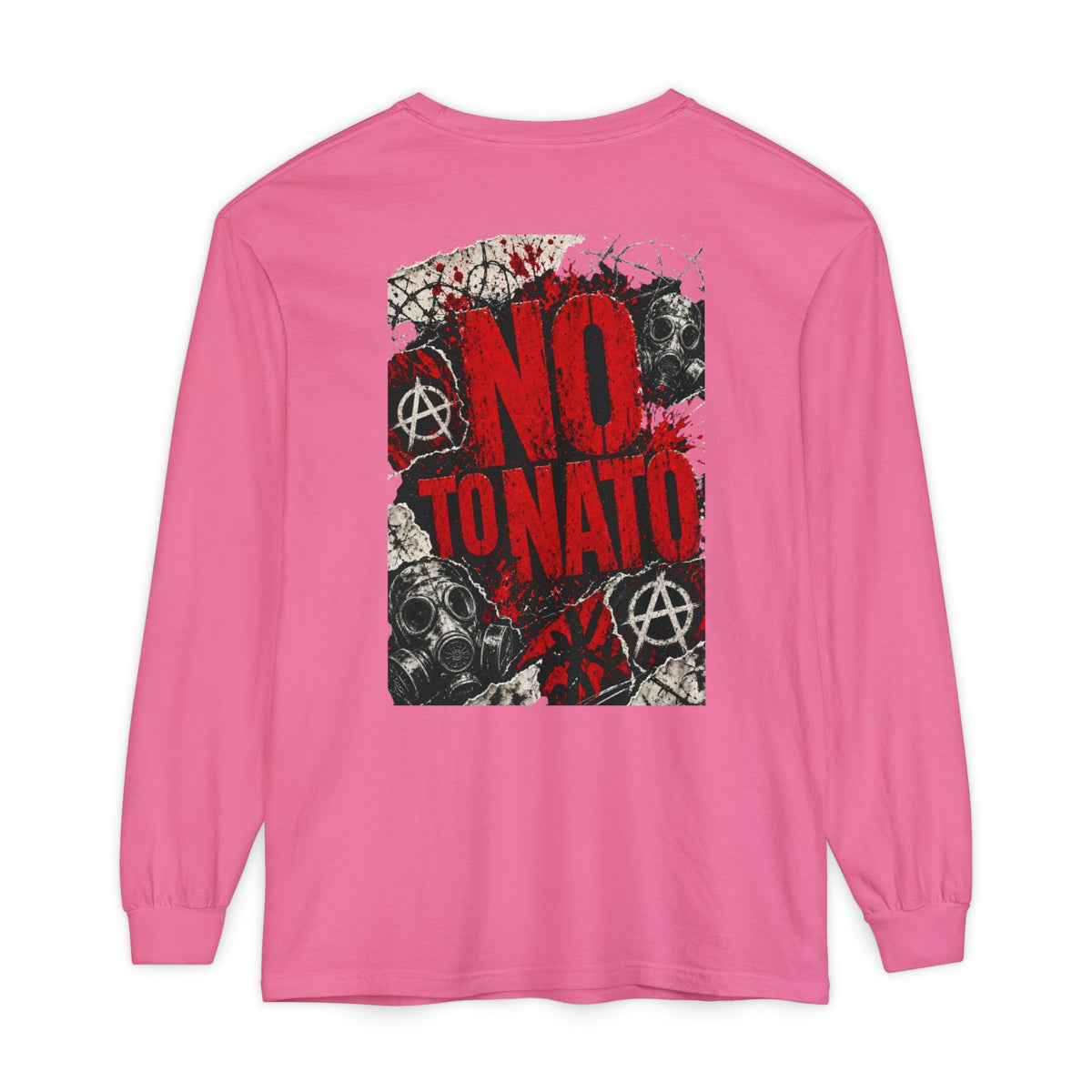 Protest Long Sleeve T‑Shirt — No To NATO Anarchist