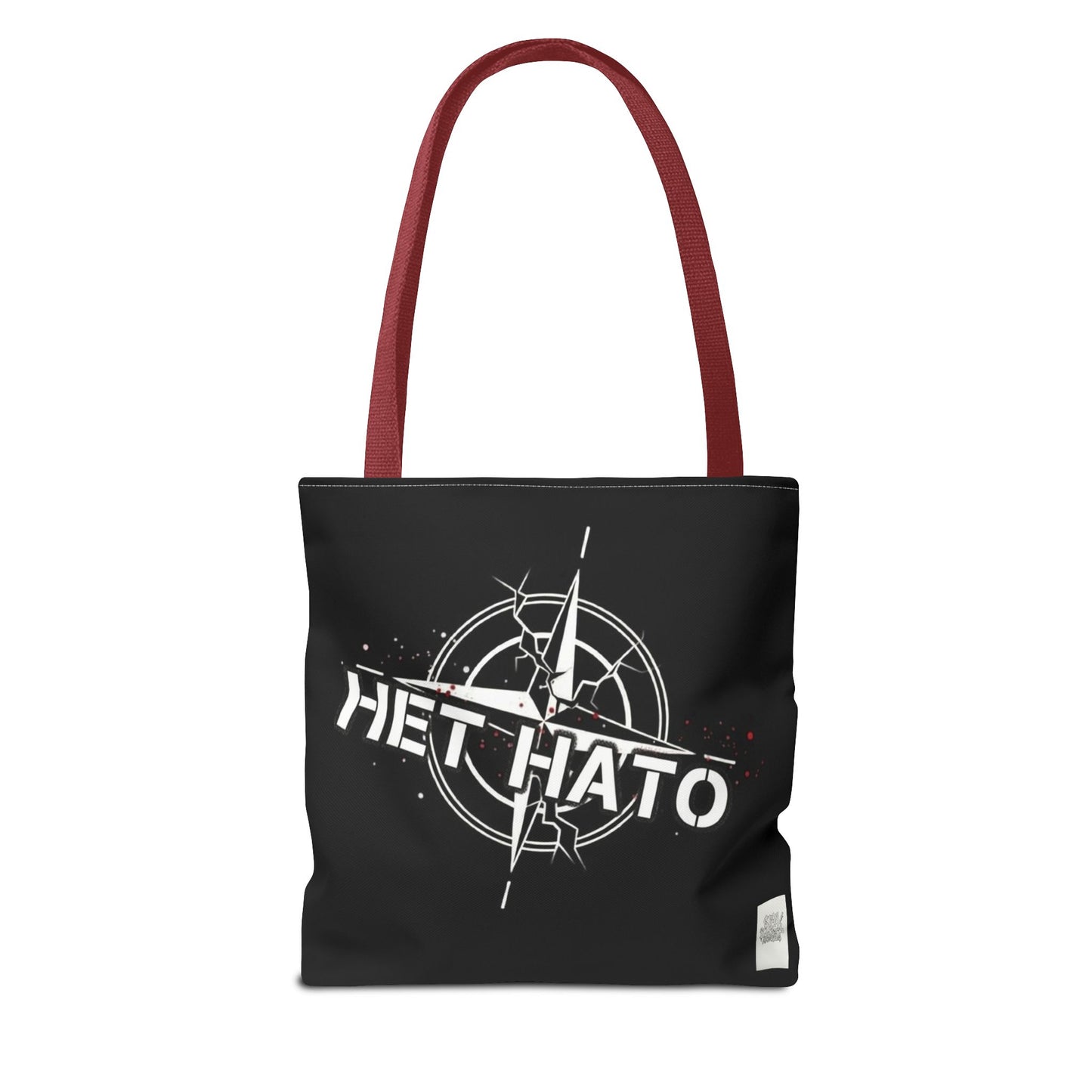 Bolso de mano negro NO A LA OTAN — Anti-OTAN inglés/ruso