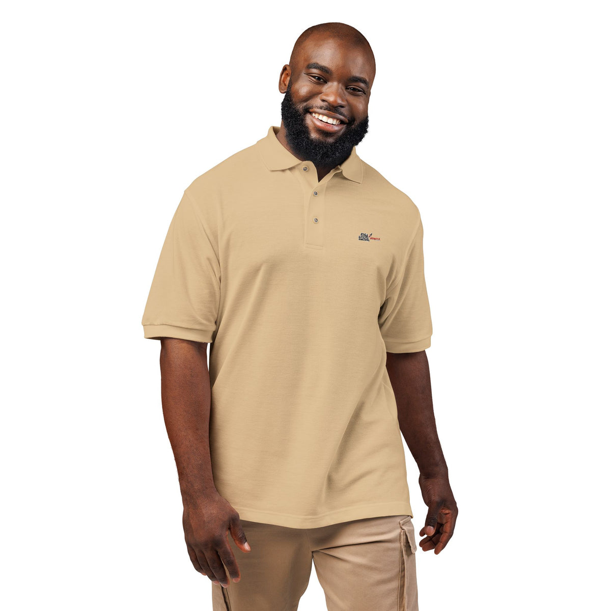 Black Colletion Polo‑Shirt — "Stay Illegal"