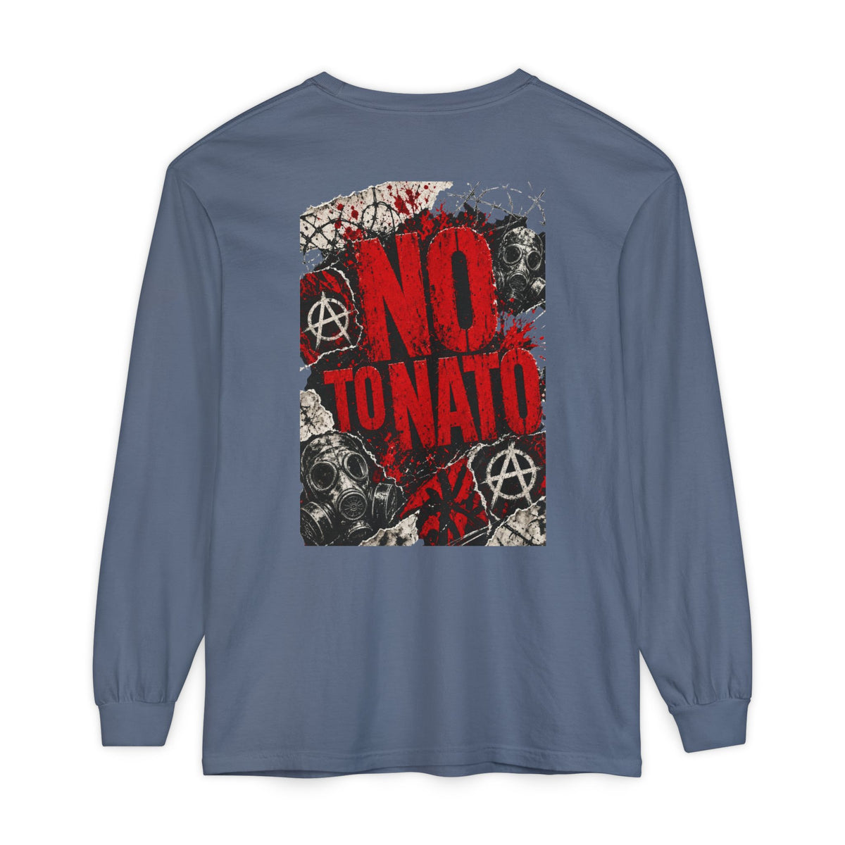 Protest Long Sleeve T‑Shirt — No To NATO Anarchist