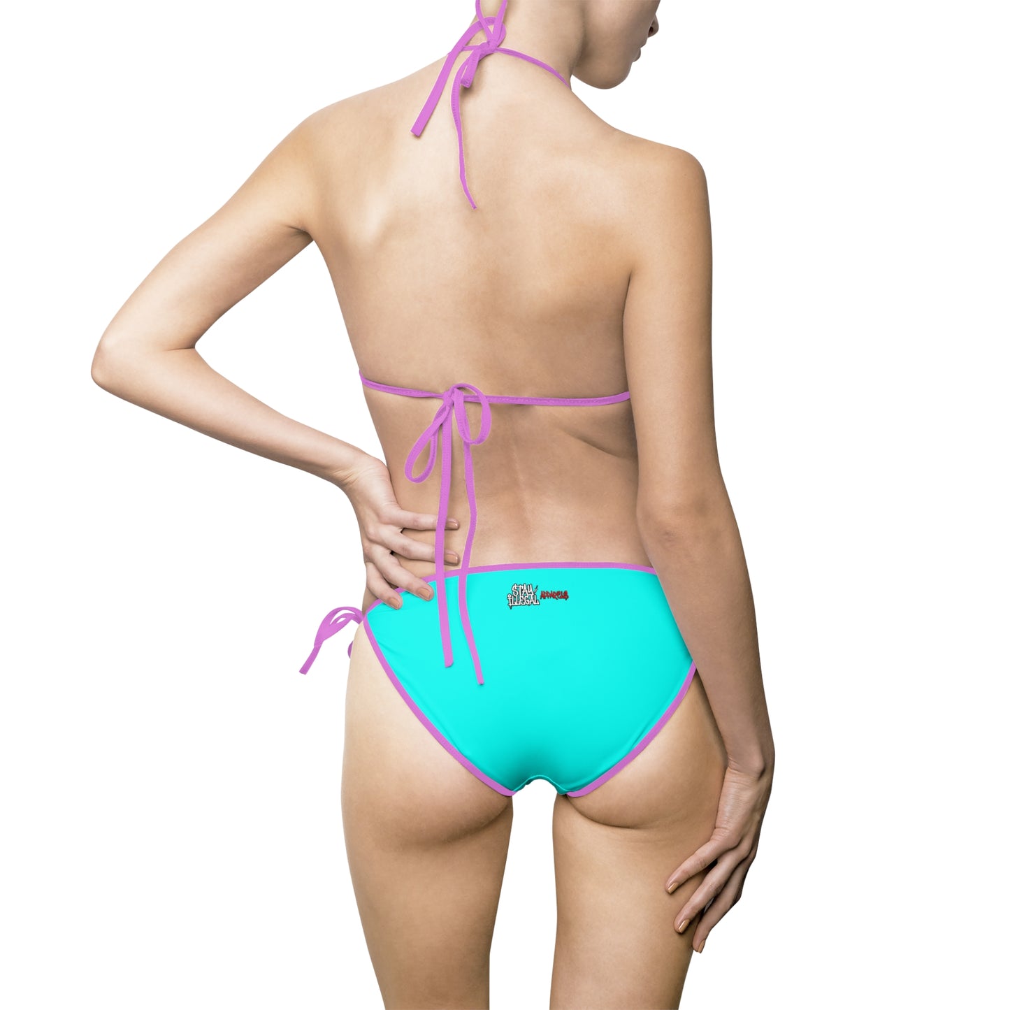Stay Illegal Women's Colour Trim -Turquoise Triangle Bikini
