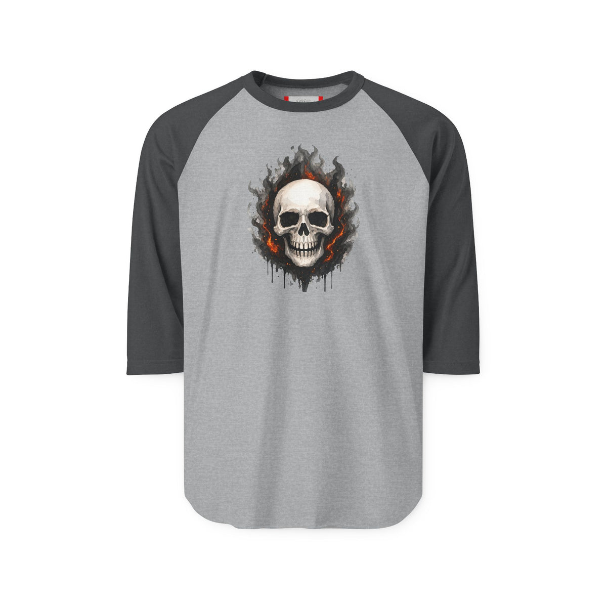 Stay Illegal Raglan 3/4 Sleeve T-Shirt — Black Skull