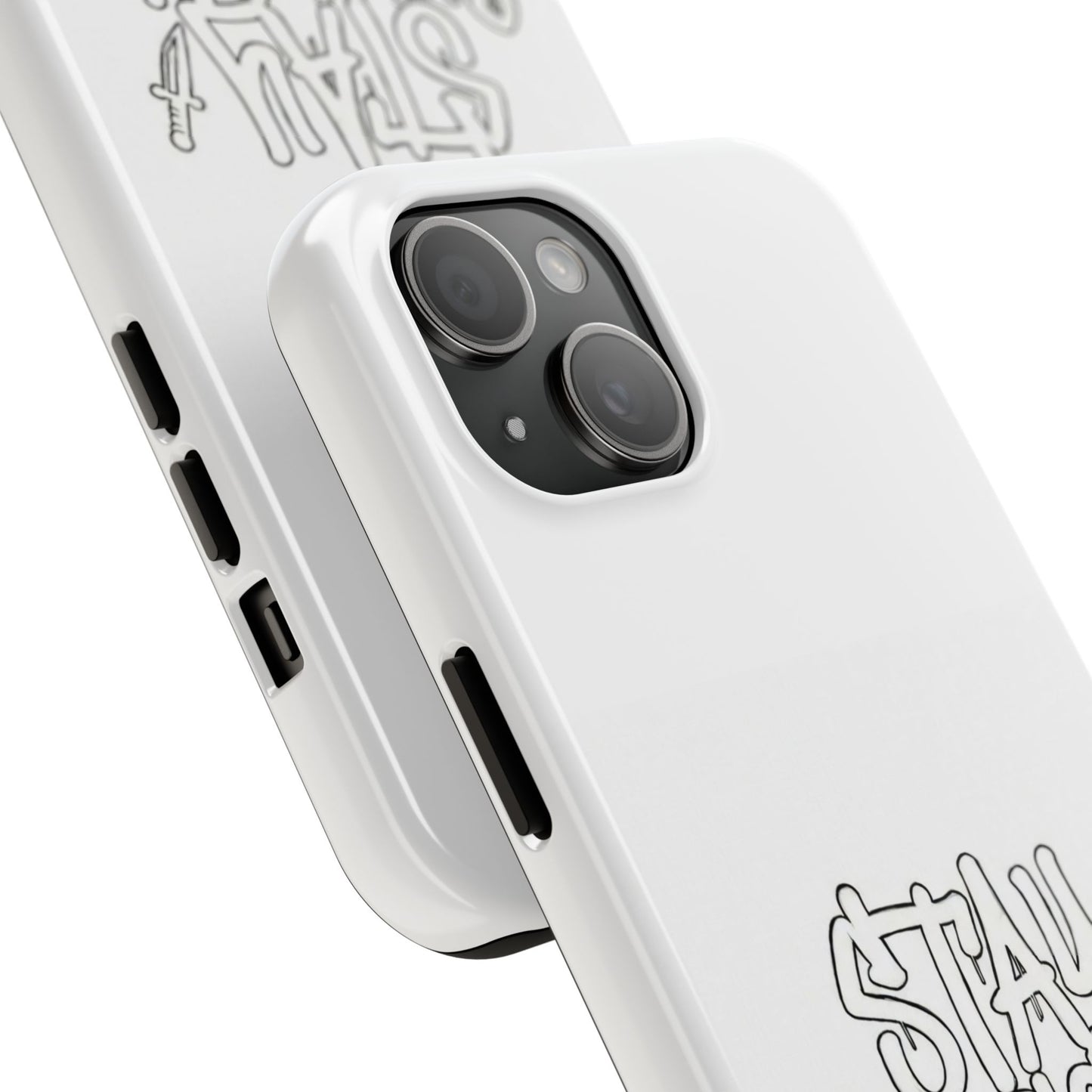 Coque de téléphone Stay Illegal - Blanc/Rouge robuste