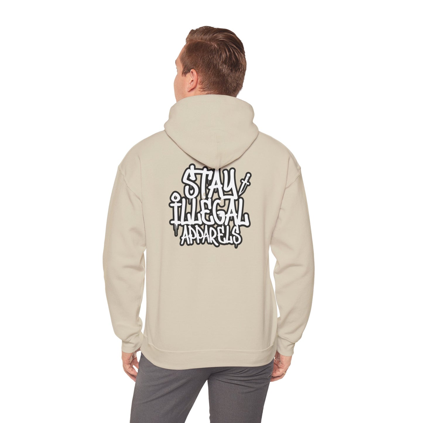 Stay Illegal Graffiti Hoodie - Acquiesce To Genocide