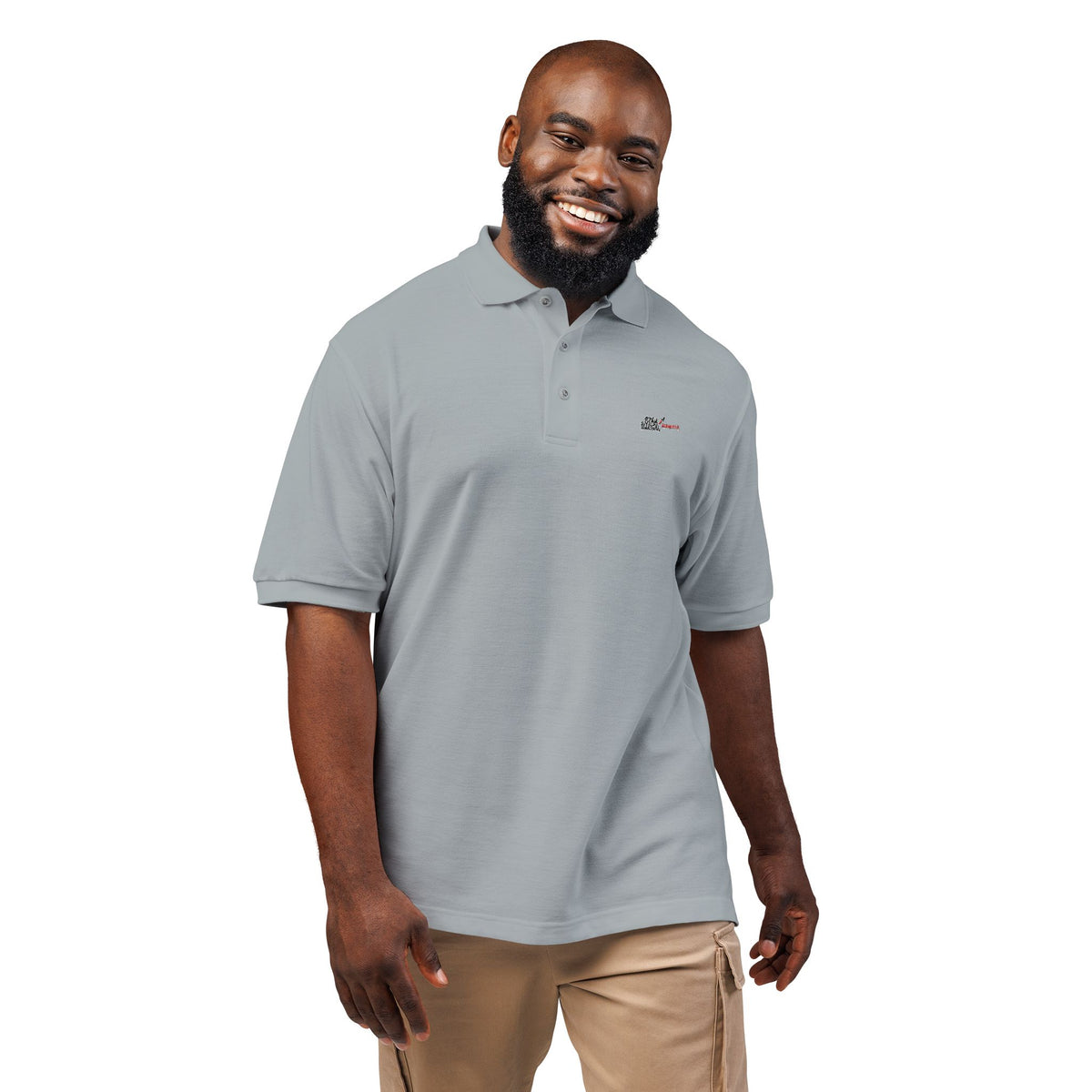 Black Colletion Polo‑Shirt — "Stay Illegal"