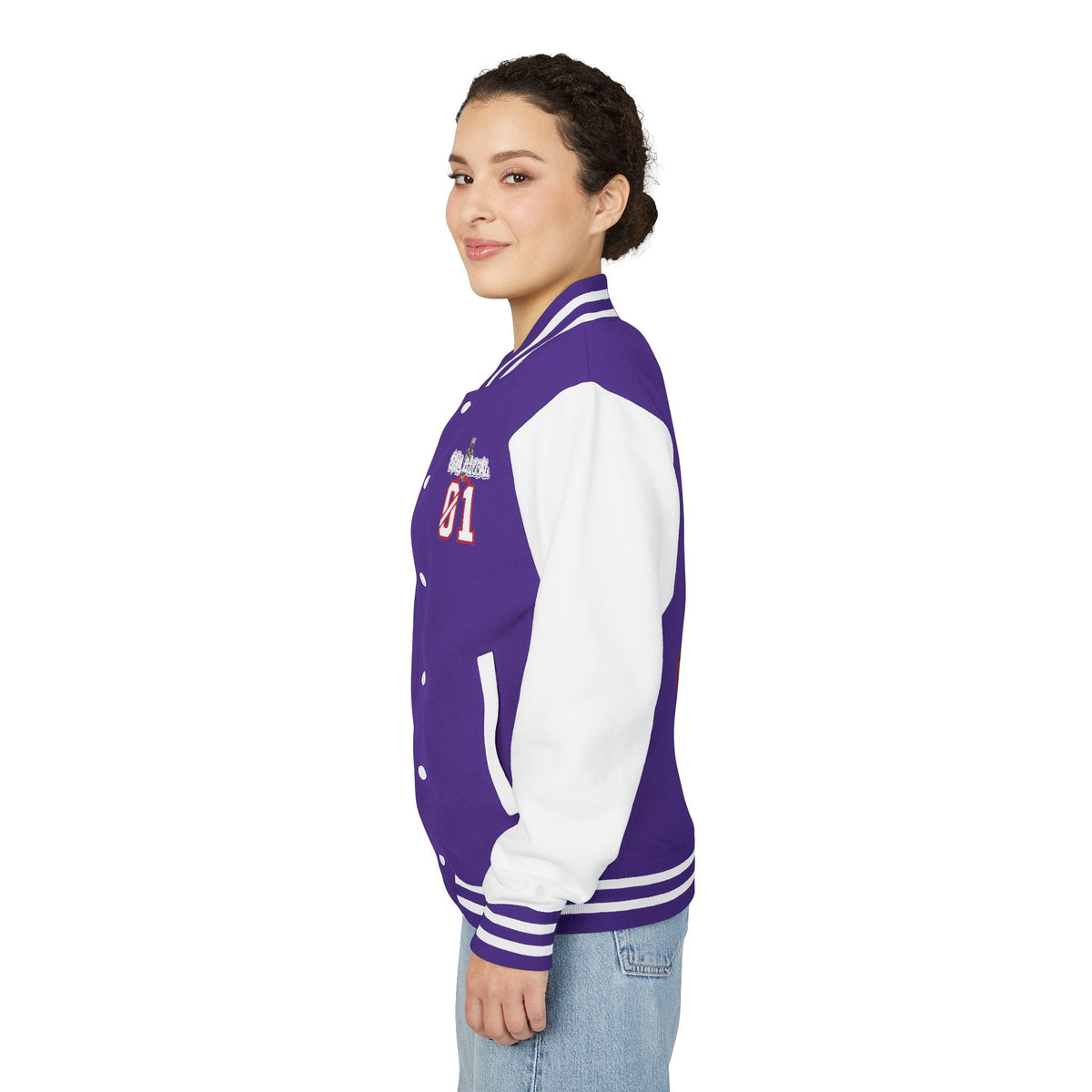 Stay Illegal Varsity Bomber Jacket - Calm Like a Bomb 01 (No To NATO Graphic)