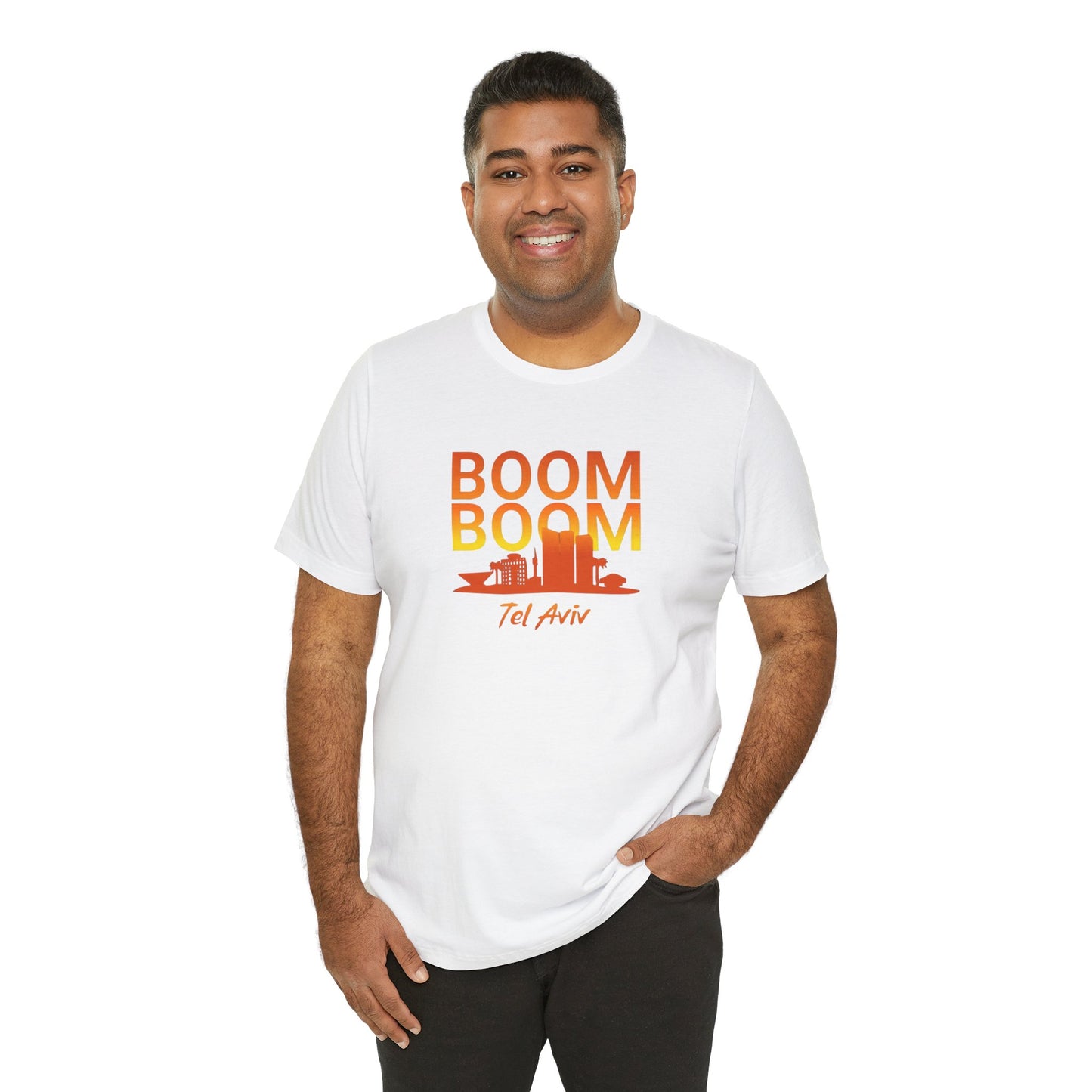 Propaganda T‑Shirt — BOOM BOOM Tel Aviv Skyline