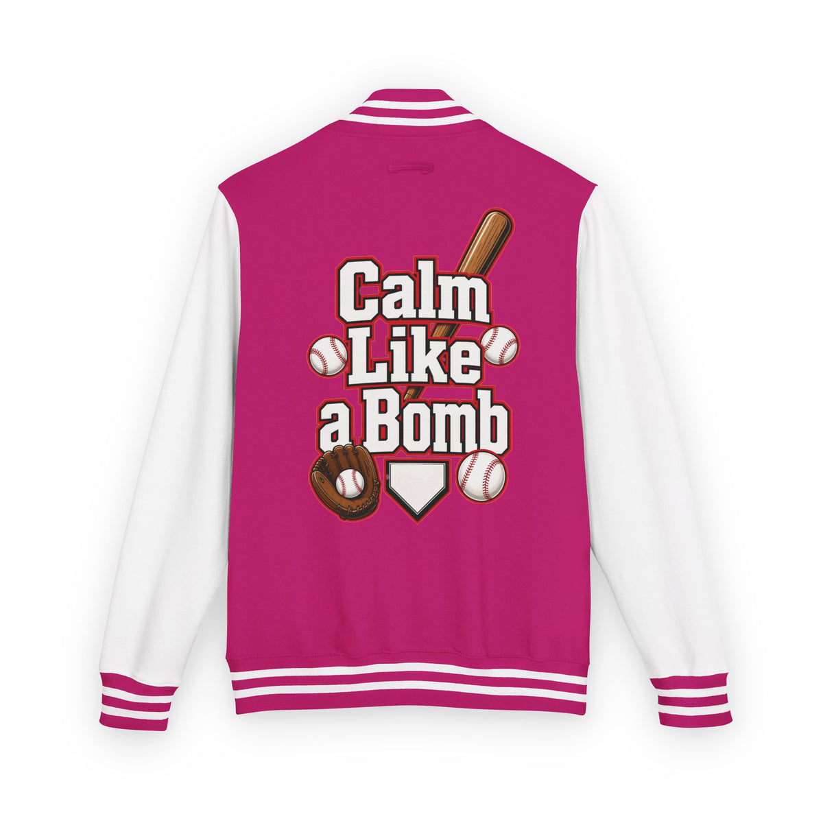 Stay Illegal Varsity Bomber Jacket - Calm Like a Bomb 00 (Plain-Sleeve)