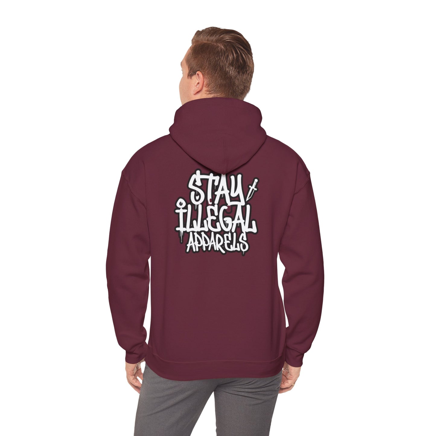 Stay Illegal Graffiti Hoodie - Acquiesce To Genocide