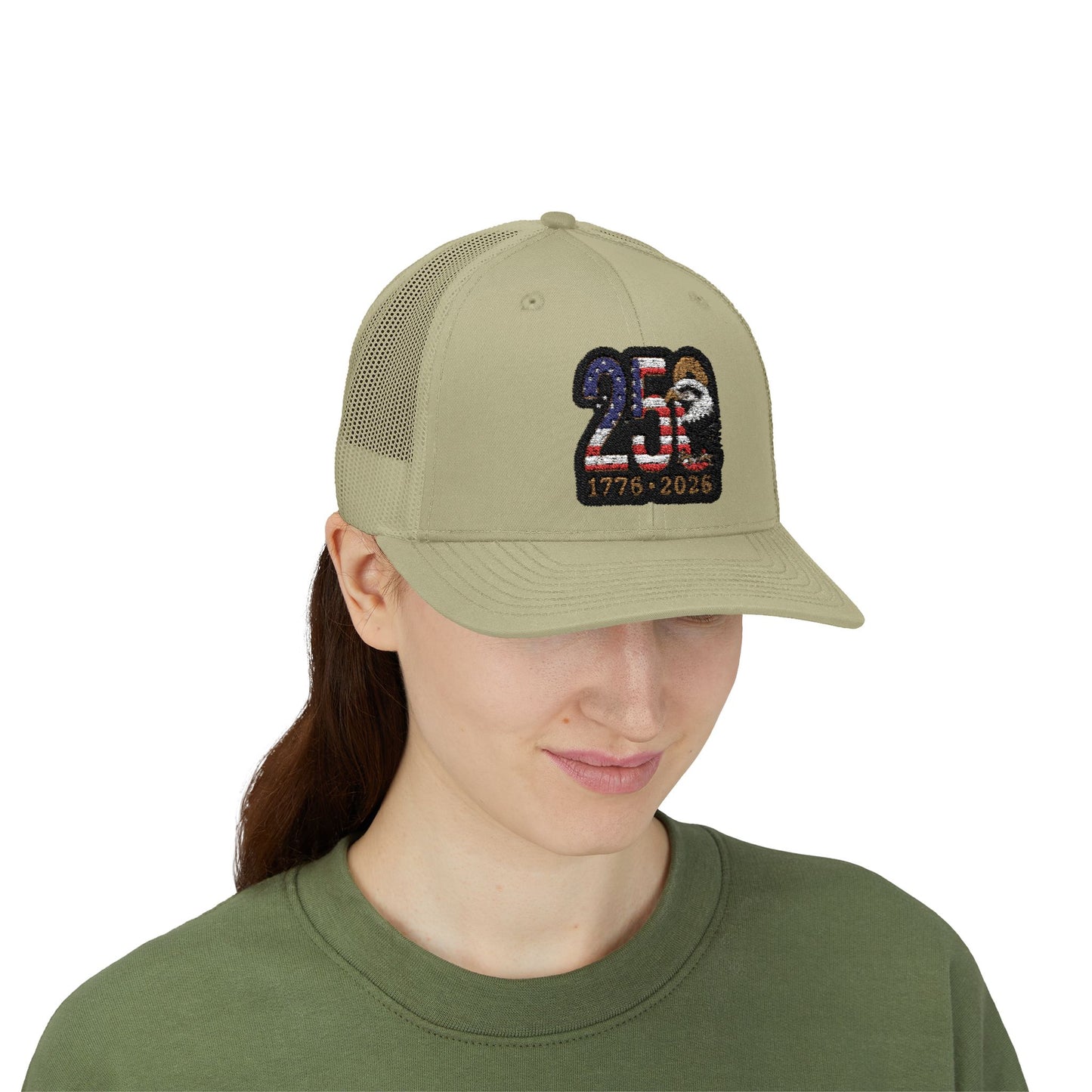 Stay Illegal Trucker Cap — USA 250th Anniversary Eagle Patch