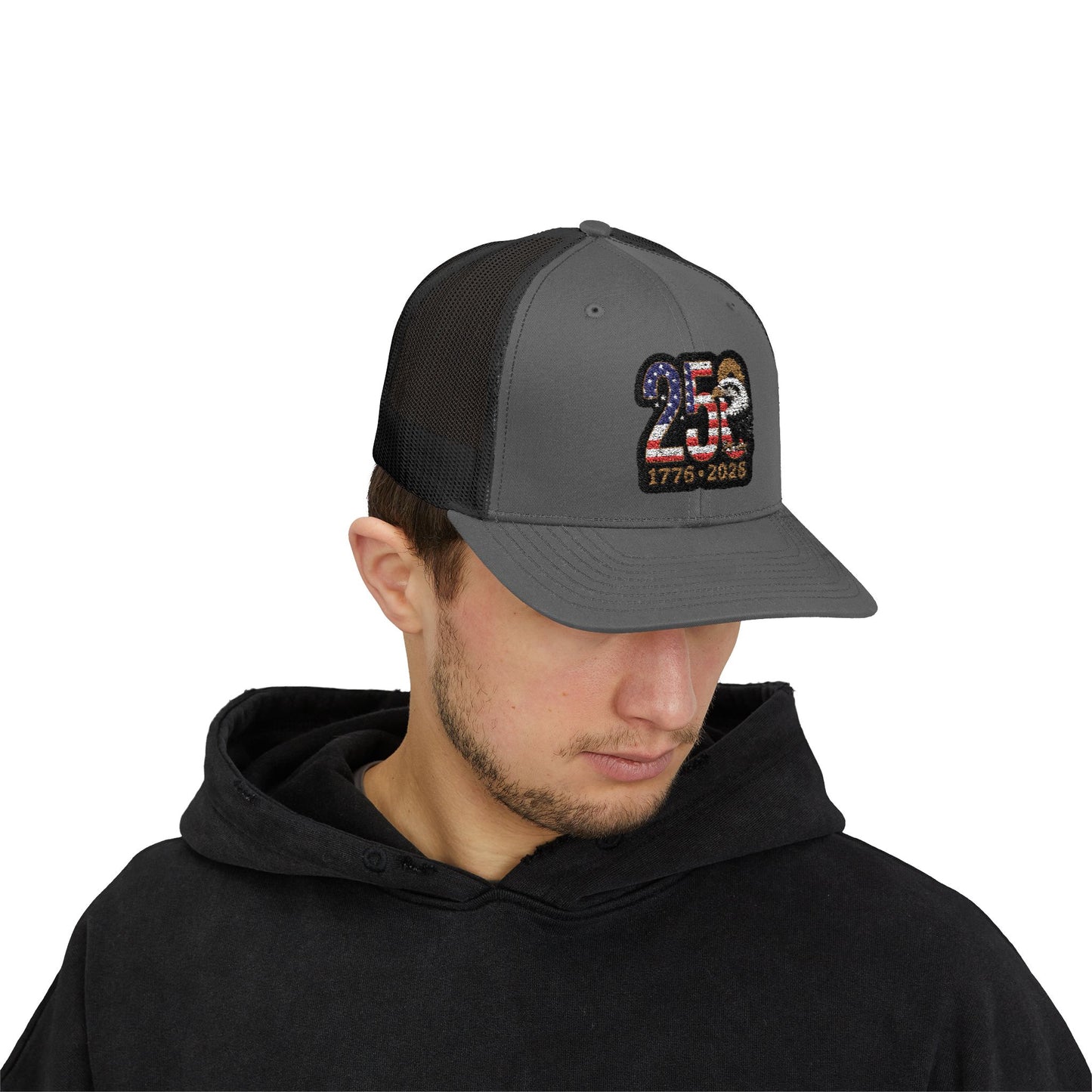 Stay Illegal Trucker Cap — USA 250th Anniversary Eagle Patch