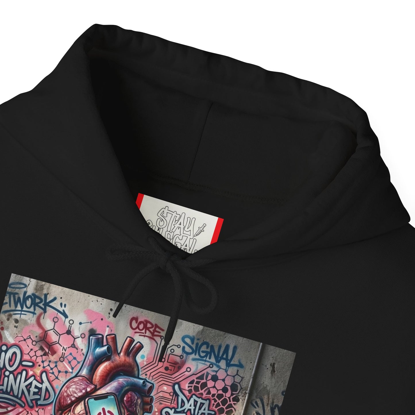 Stay Illegal Graffiti Hoodie - Mobile Heart