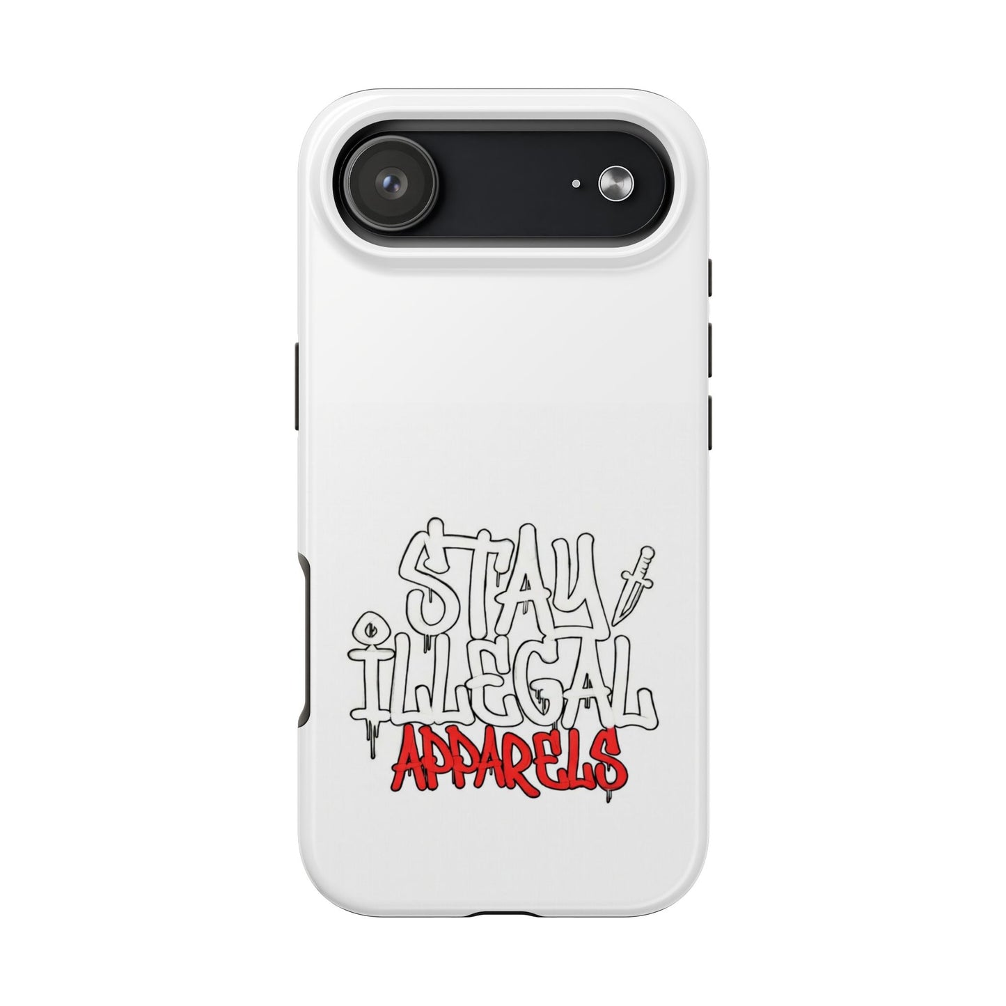 Coque de téléphone Stay Illegal - Blanc/Rouge robuste