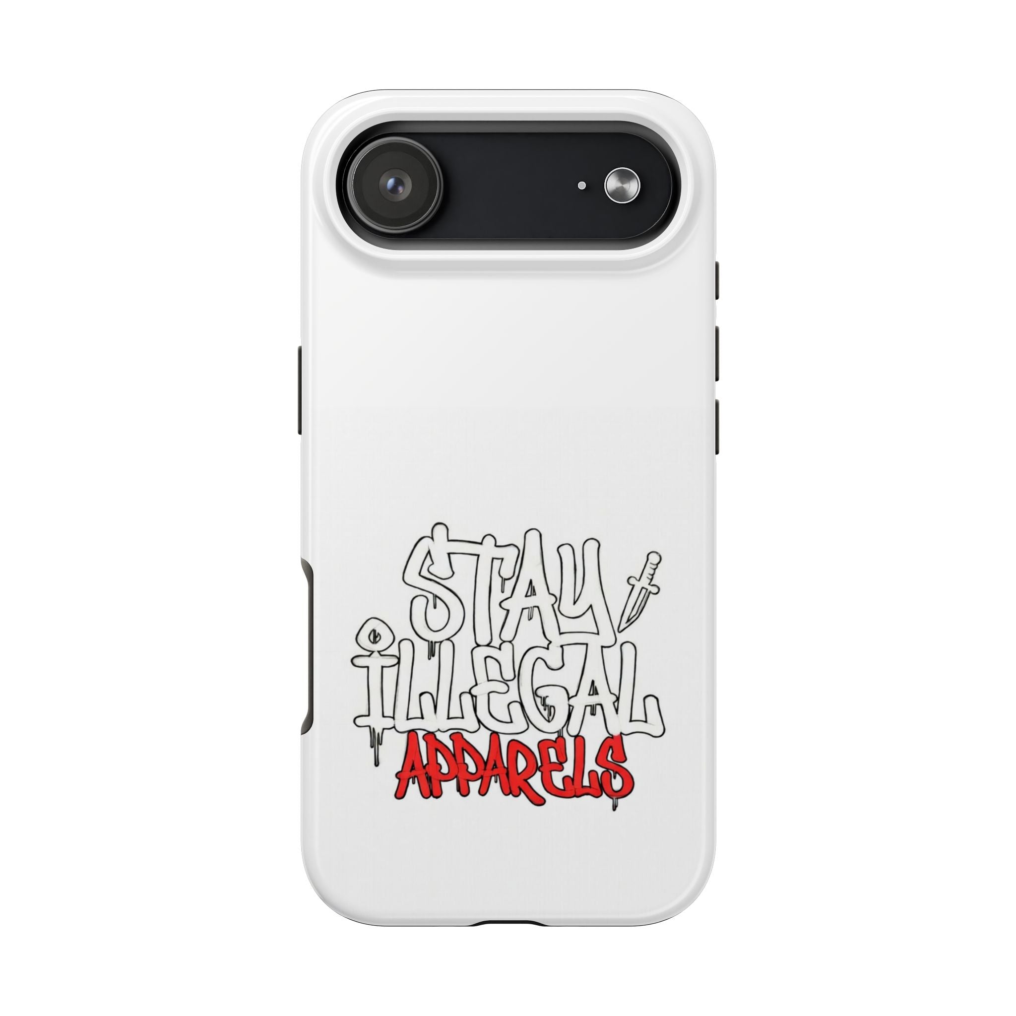 Stay Illegal Phone Case - Tough White/Red