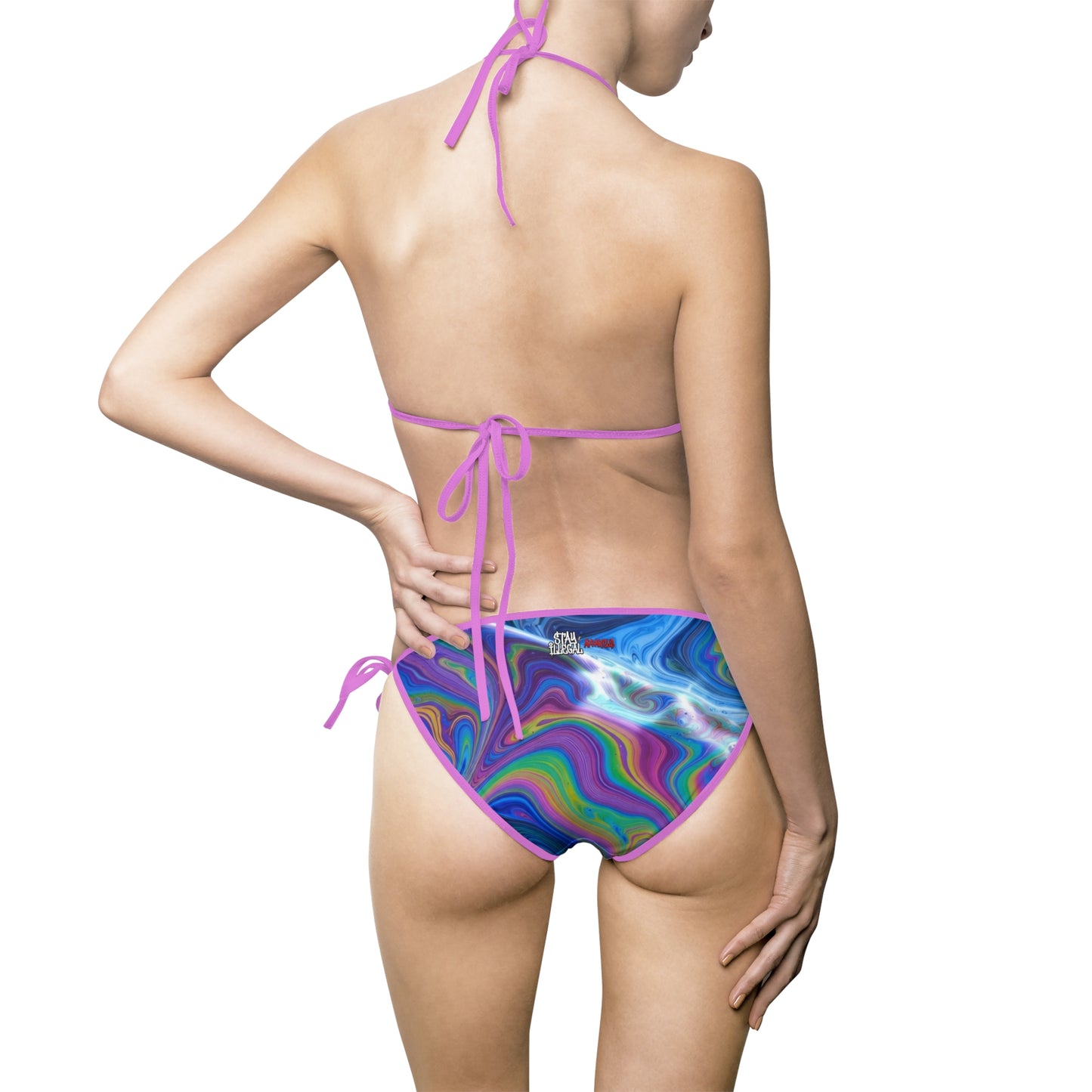Stay Illegal Women's Colour Trim -Shimmer Triangle Bikini
