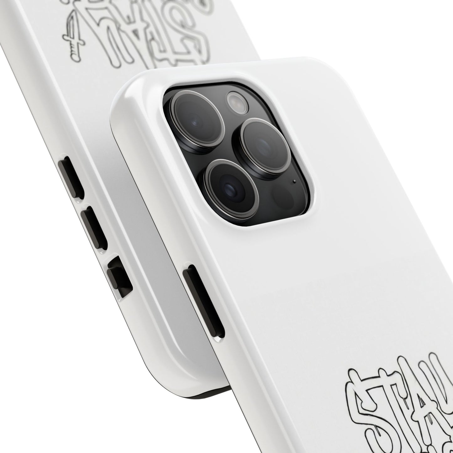Coque de téléphone Stay Illegal - Blanc/Rouge robuste