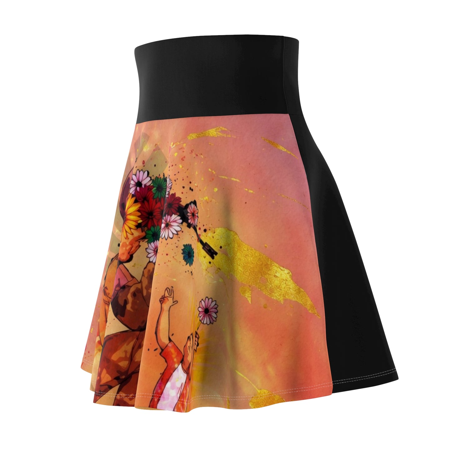 Women's Skater Skirt — Flower Shooting Sunrise
