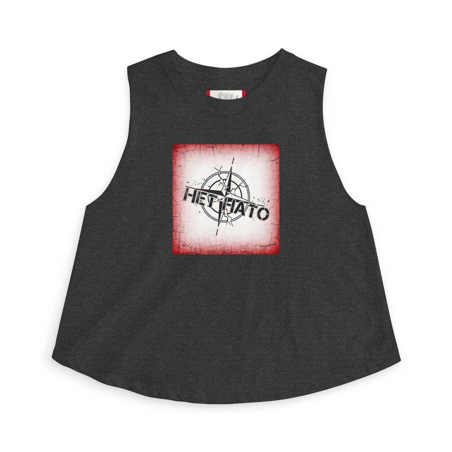 Crop Top — « NON À L'OTAN » Femme ROUGE/Russe