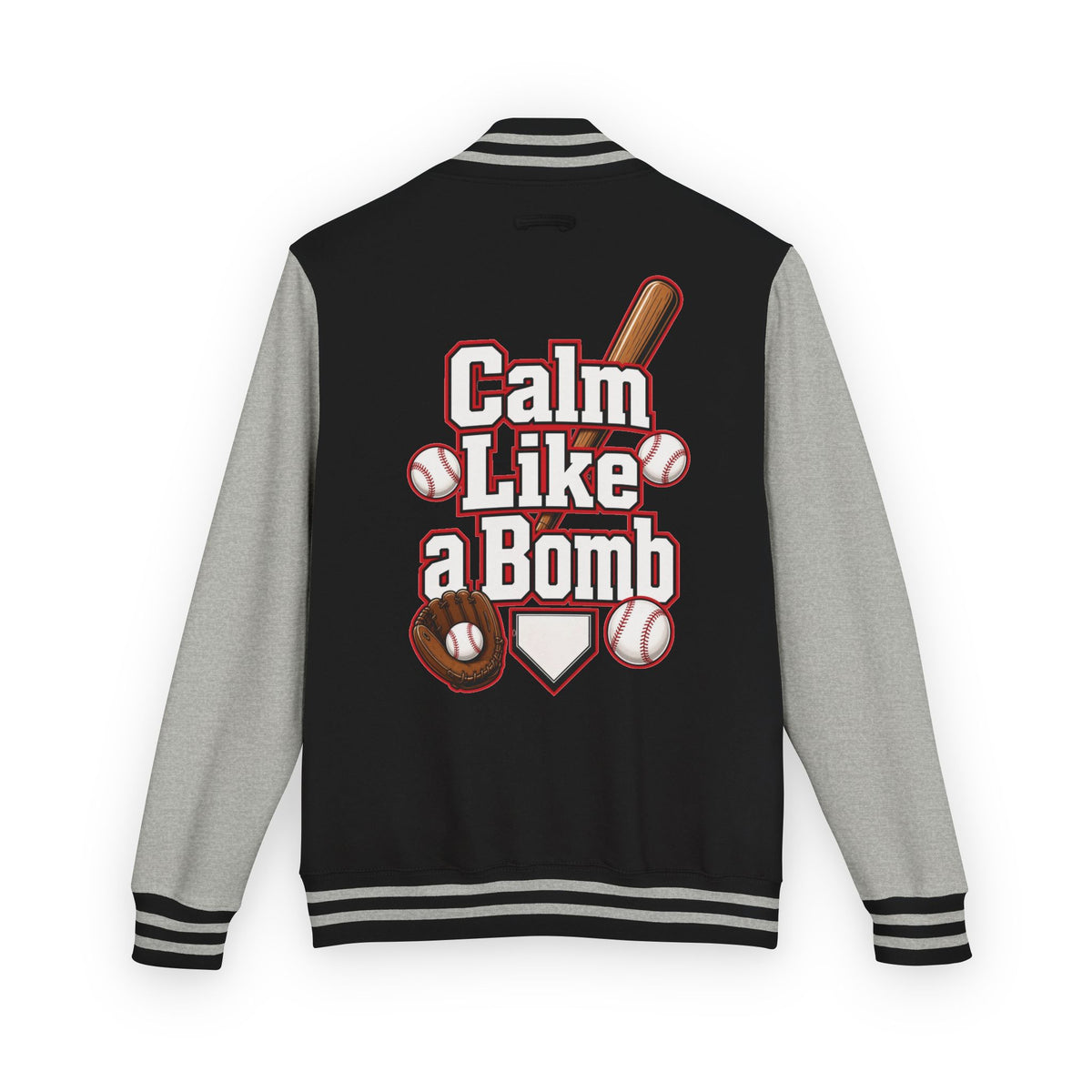 Stay Illegal Varsity Bomber Jacket - Calm Like a Bomb 00 (Plain-Sleeve)