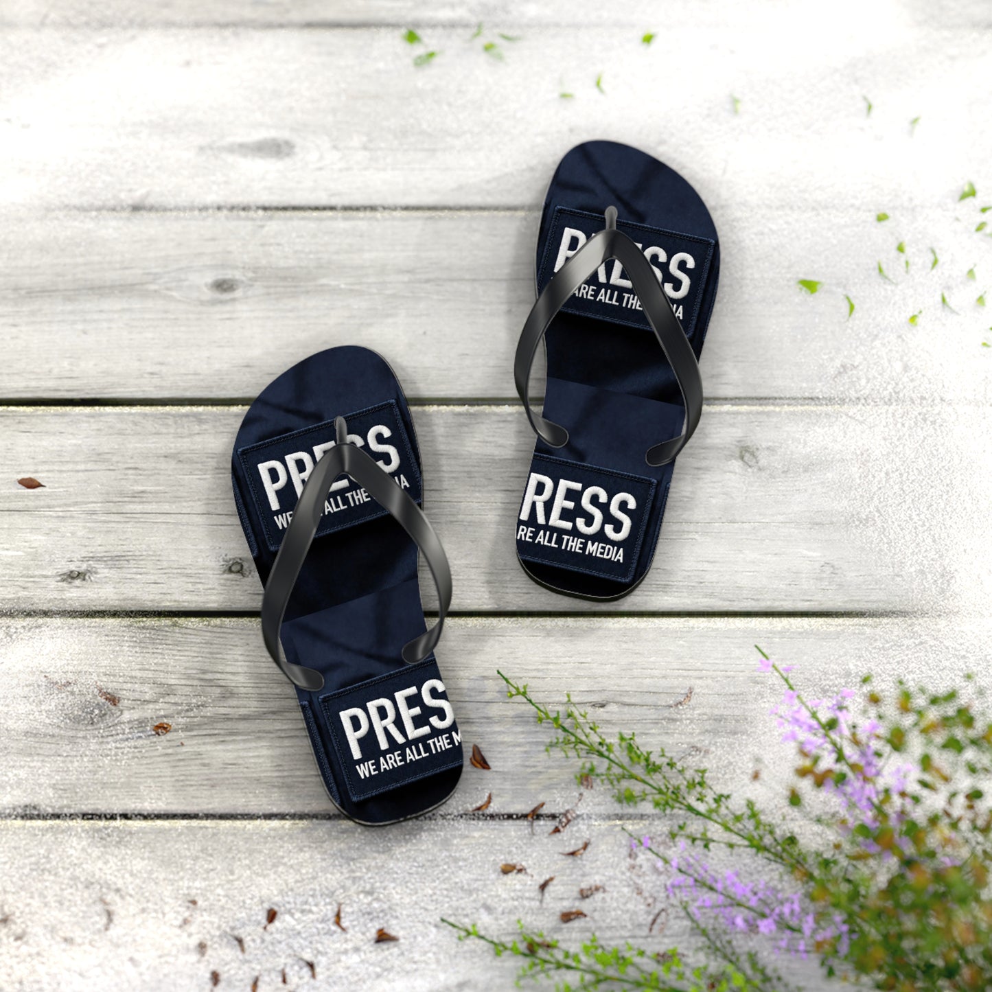 Press Freedom Flip Flops – PRESS ONLY
