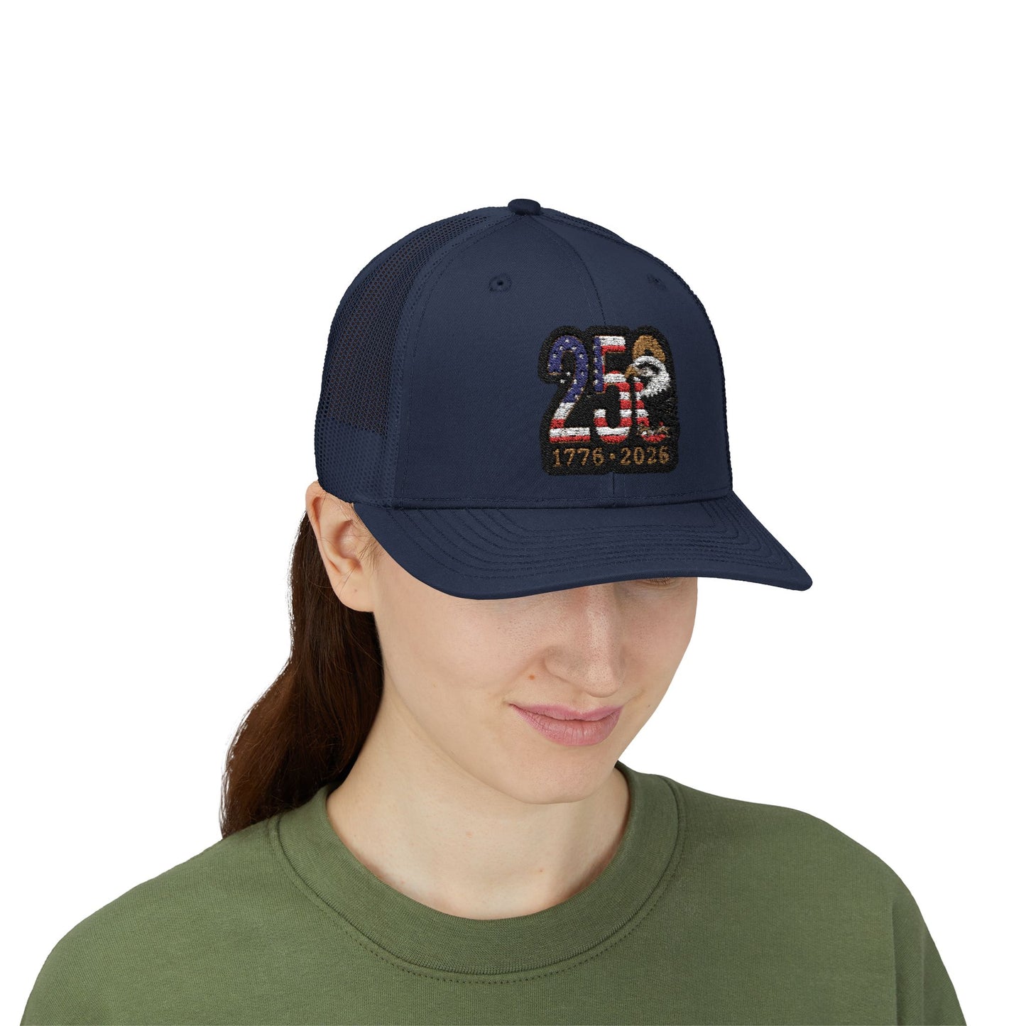 Stay Illegal Trucker Cap — USA 250th Anniversary Eagle Patch