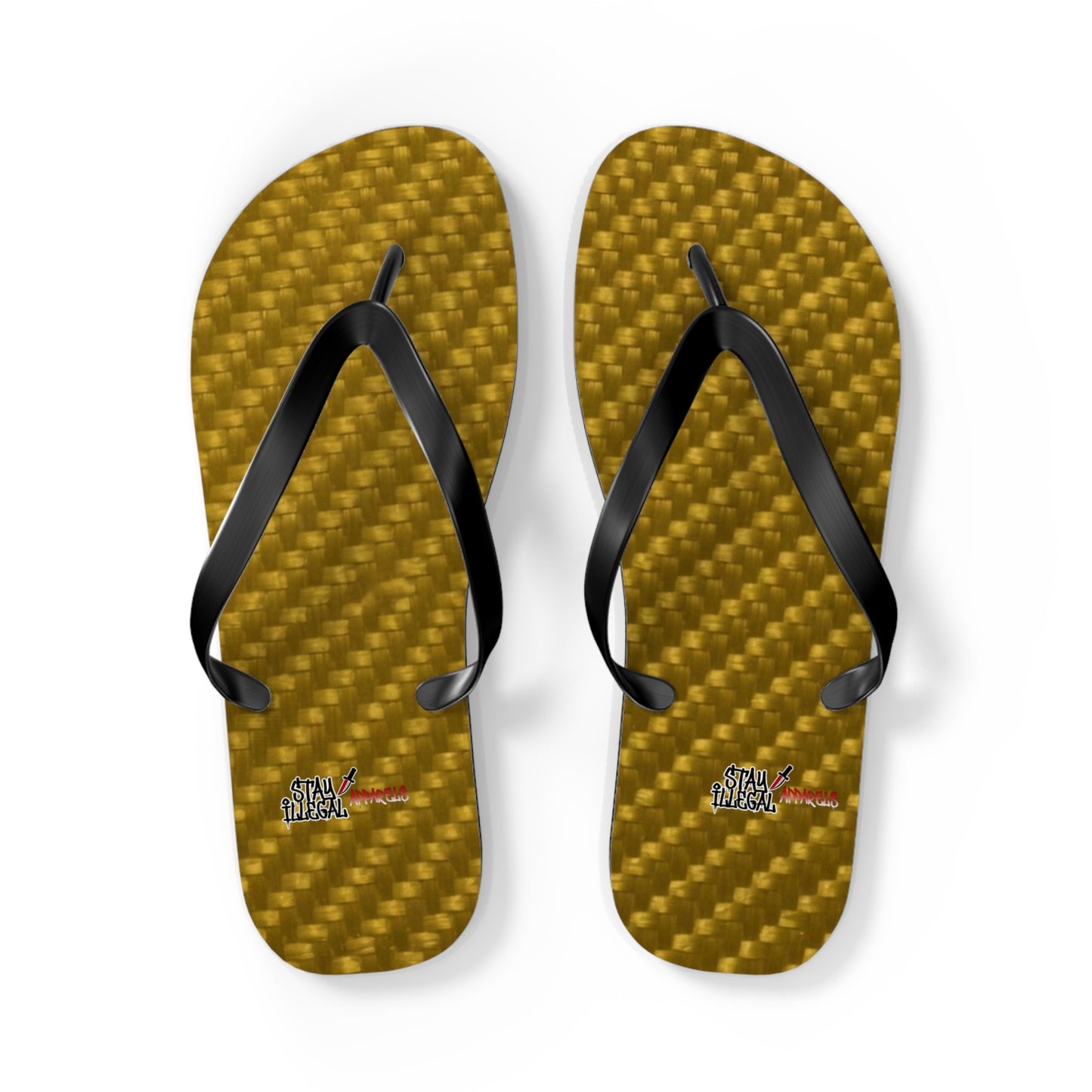 Carbon Fibre Flip Flops – Stay Illegal Gold