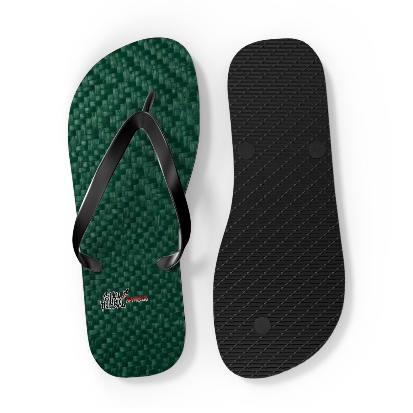 Carbon Fibre Flip Flops – Stay Illegal Green