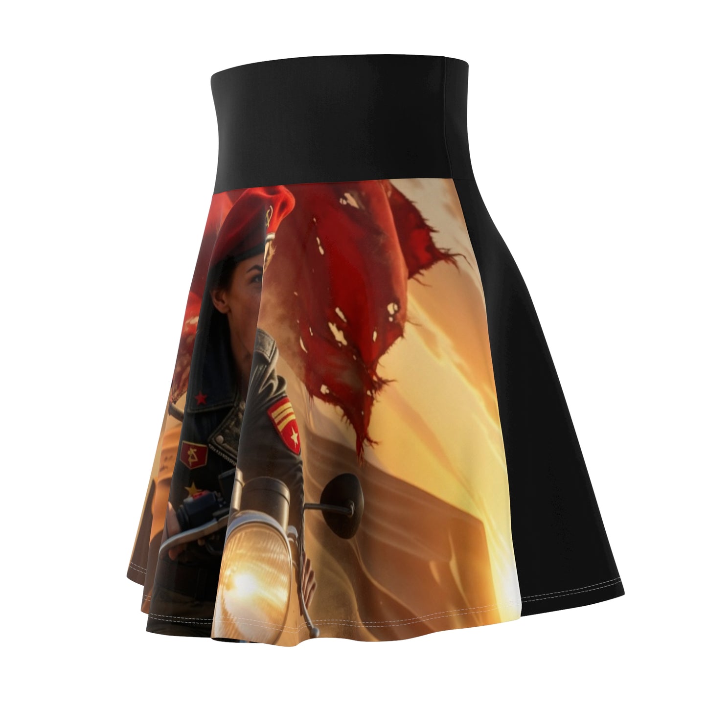 Women's Skater Skirt — Hammer Sickle Bike Dunes